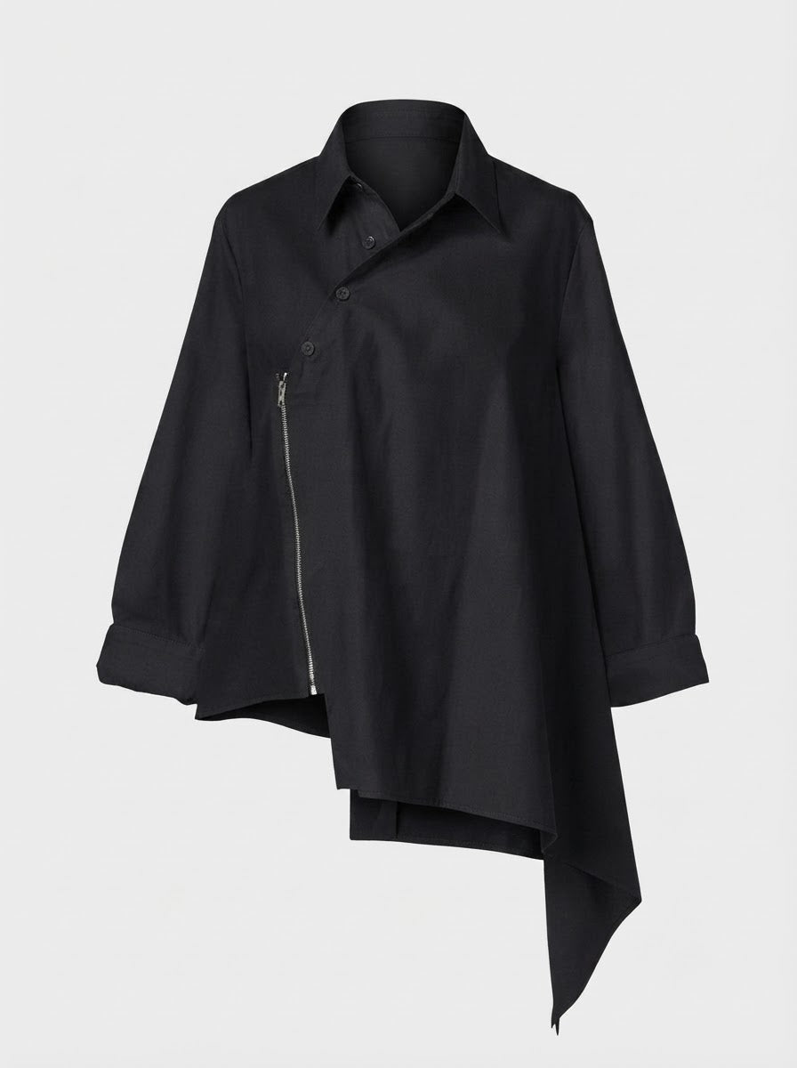 Giselle - Zip and button shirt