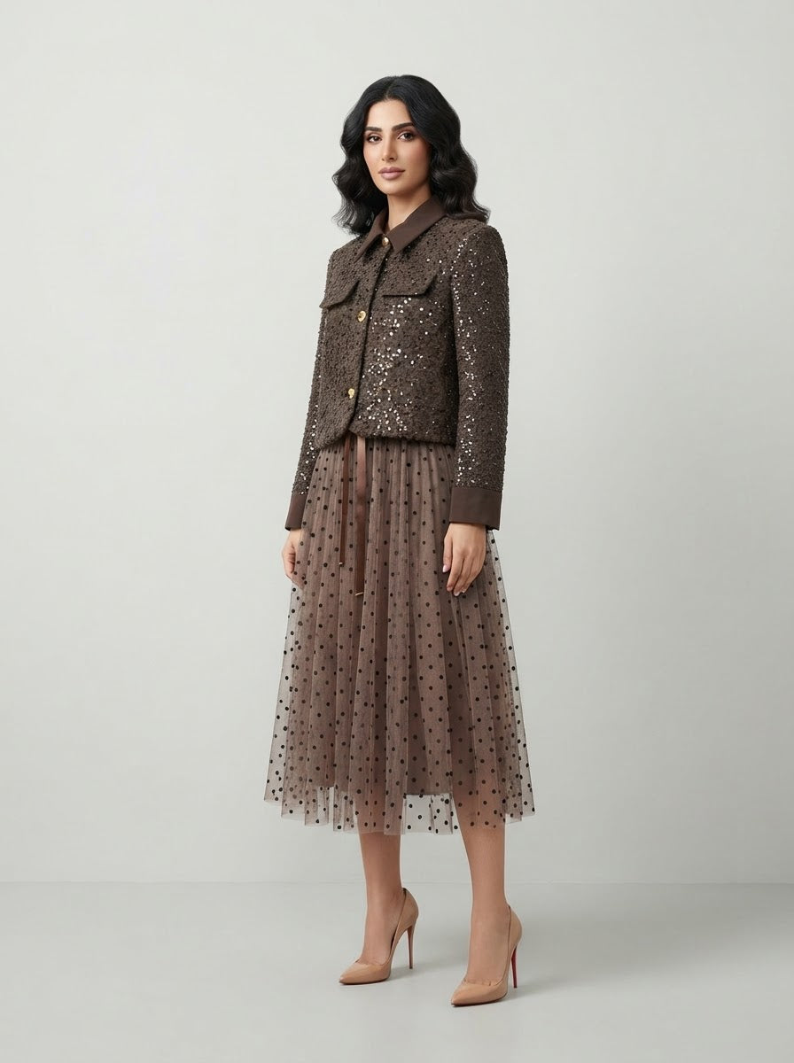 Cindi - Tweed sequin jacket