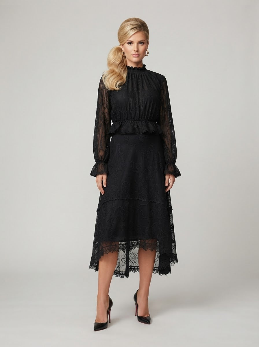 Candice - Lace high neck top