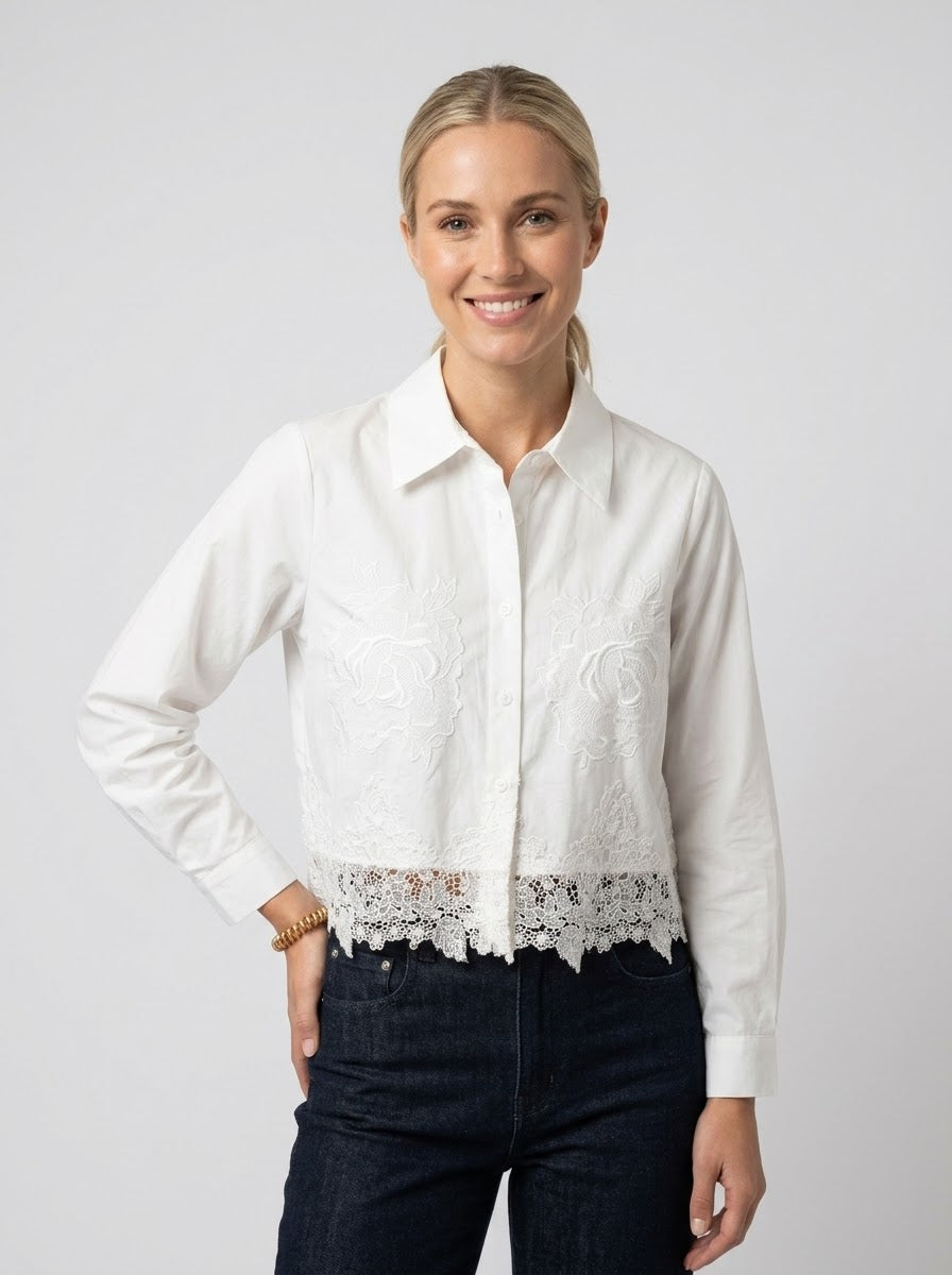 Faith - Lace trim shirt