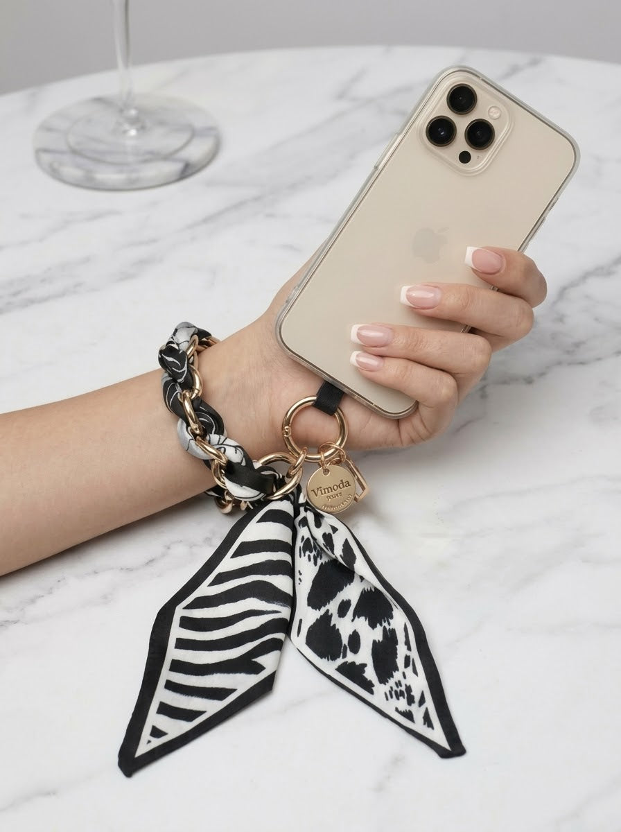 Sandi - Scarf print phone wrist strap