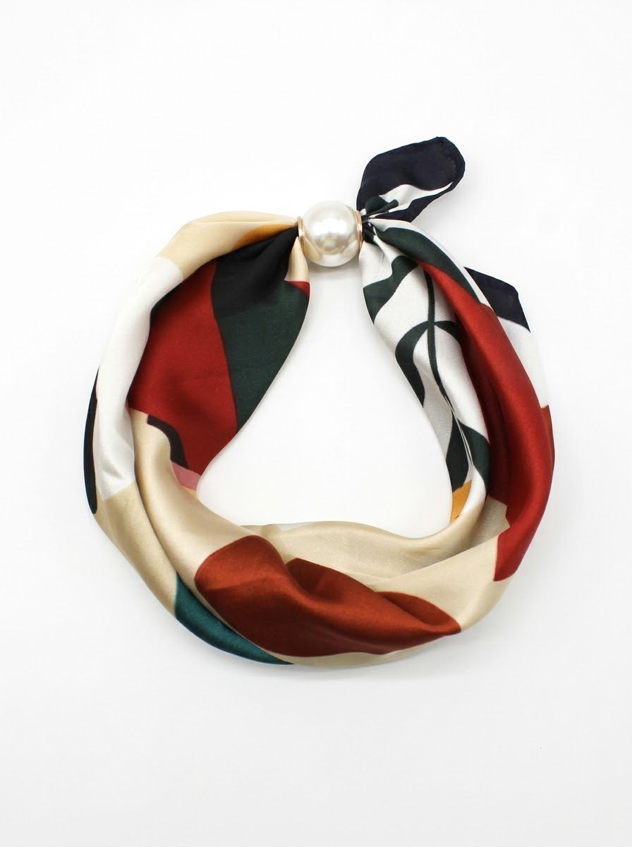 Gillian - Magnetic print scarf Tan
