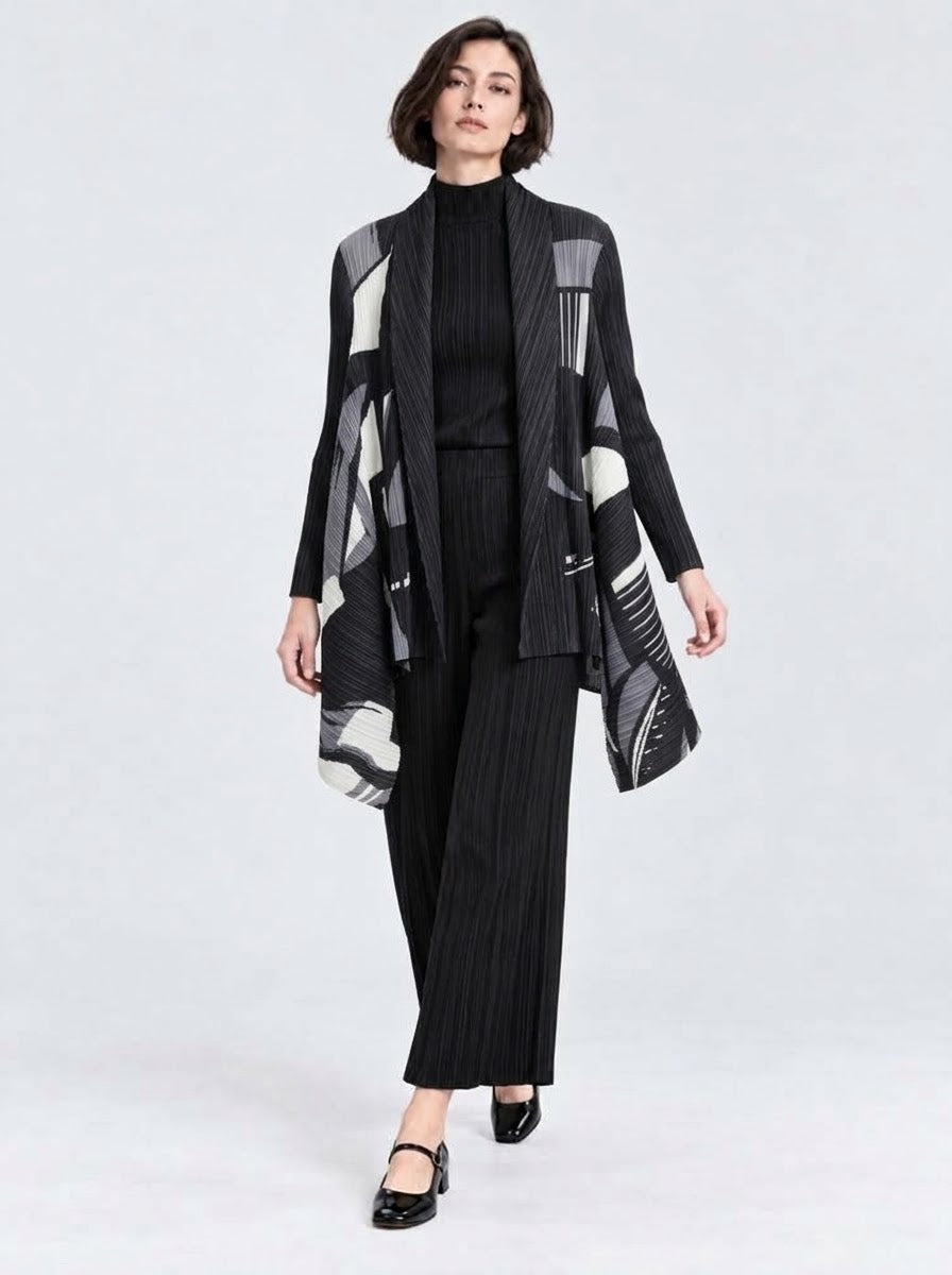 Jemma - Printed pleated jacket
