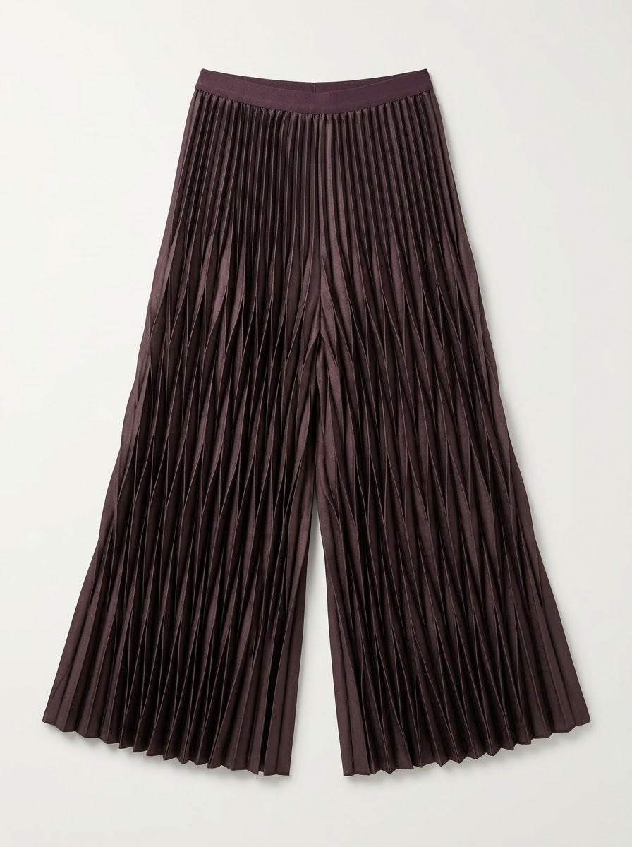 Lennox Pleat trouser in plum