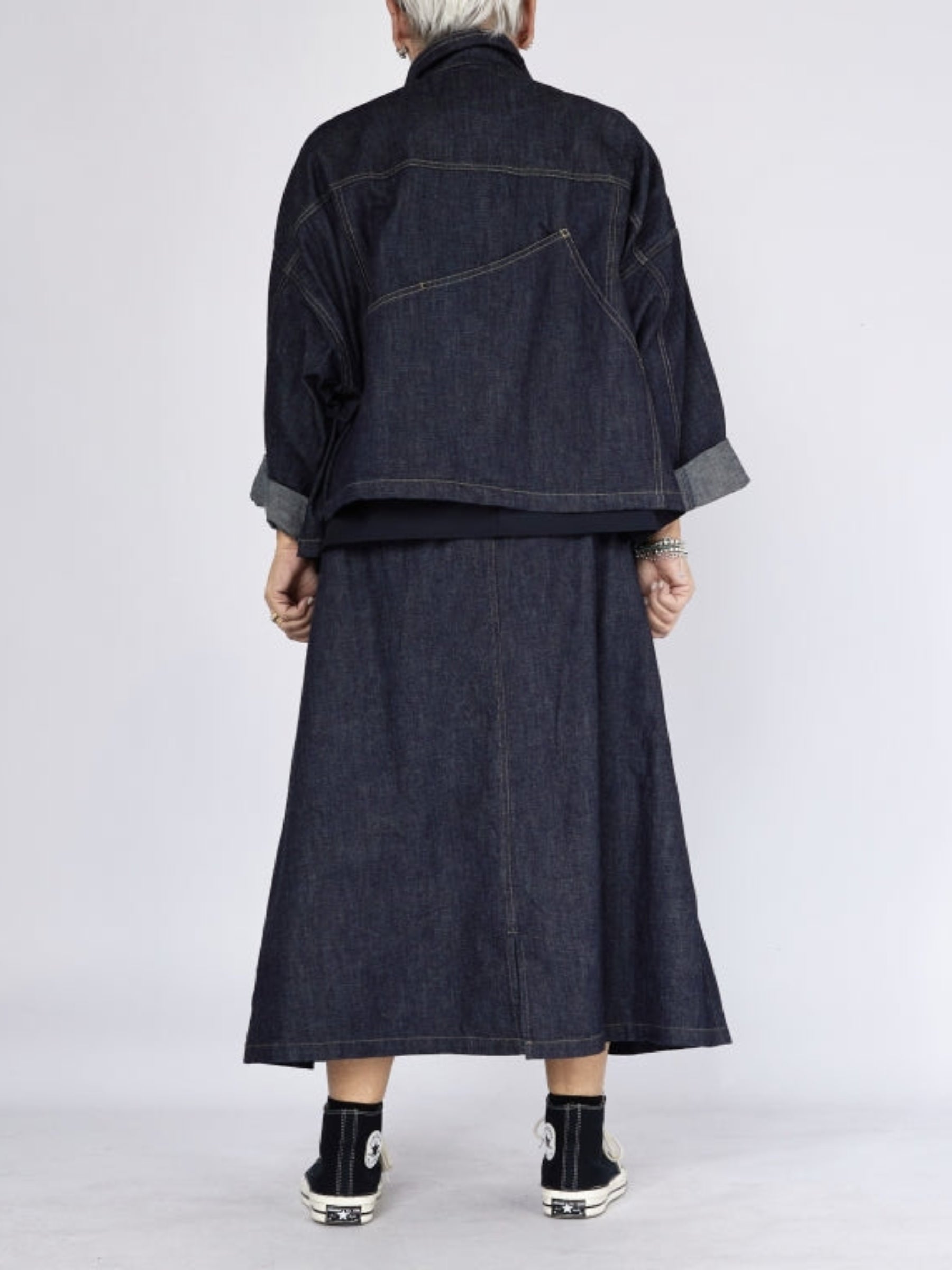 Adera - Denim midi Skirt