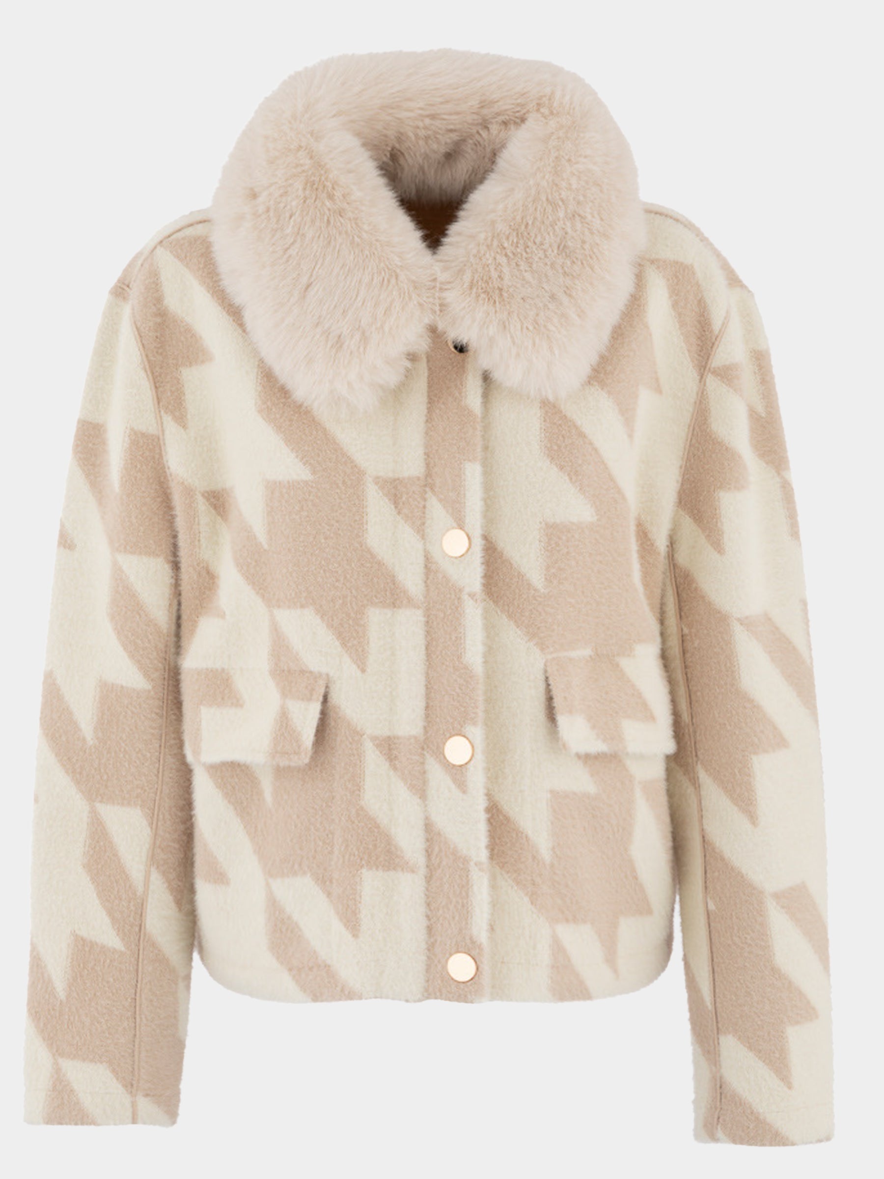 Jenna - Reversible fur collar jacket