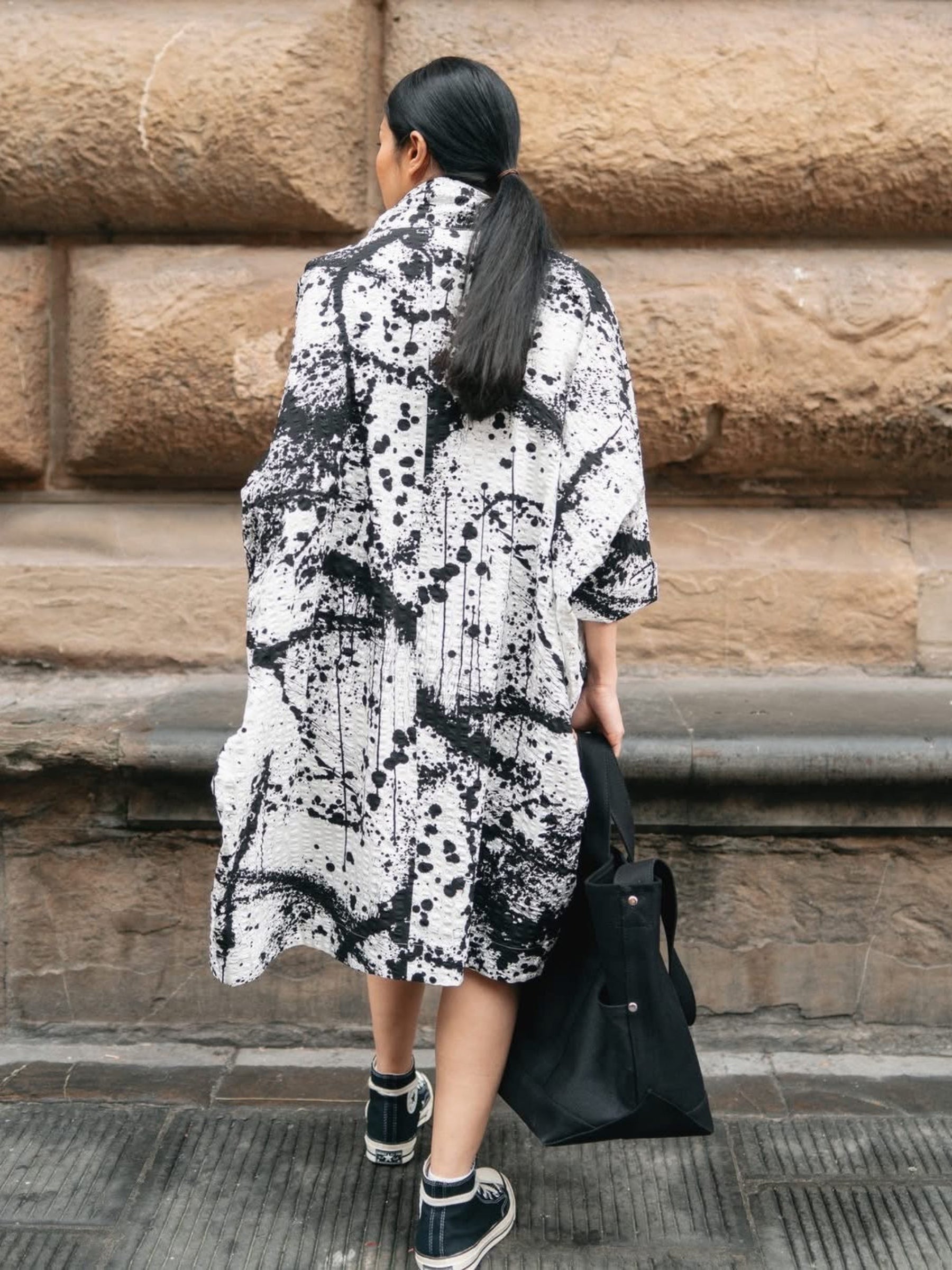 Sabrina - Paint splash midi jacket