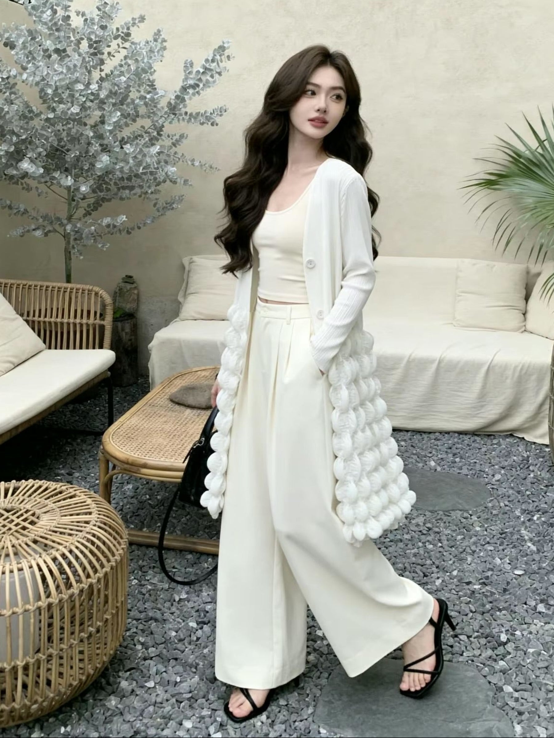 Marsha - Bubble pleat midi jacket