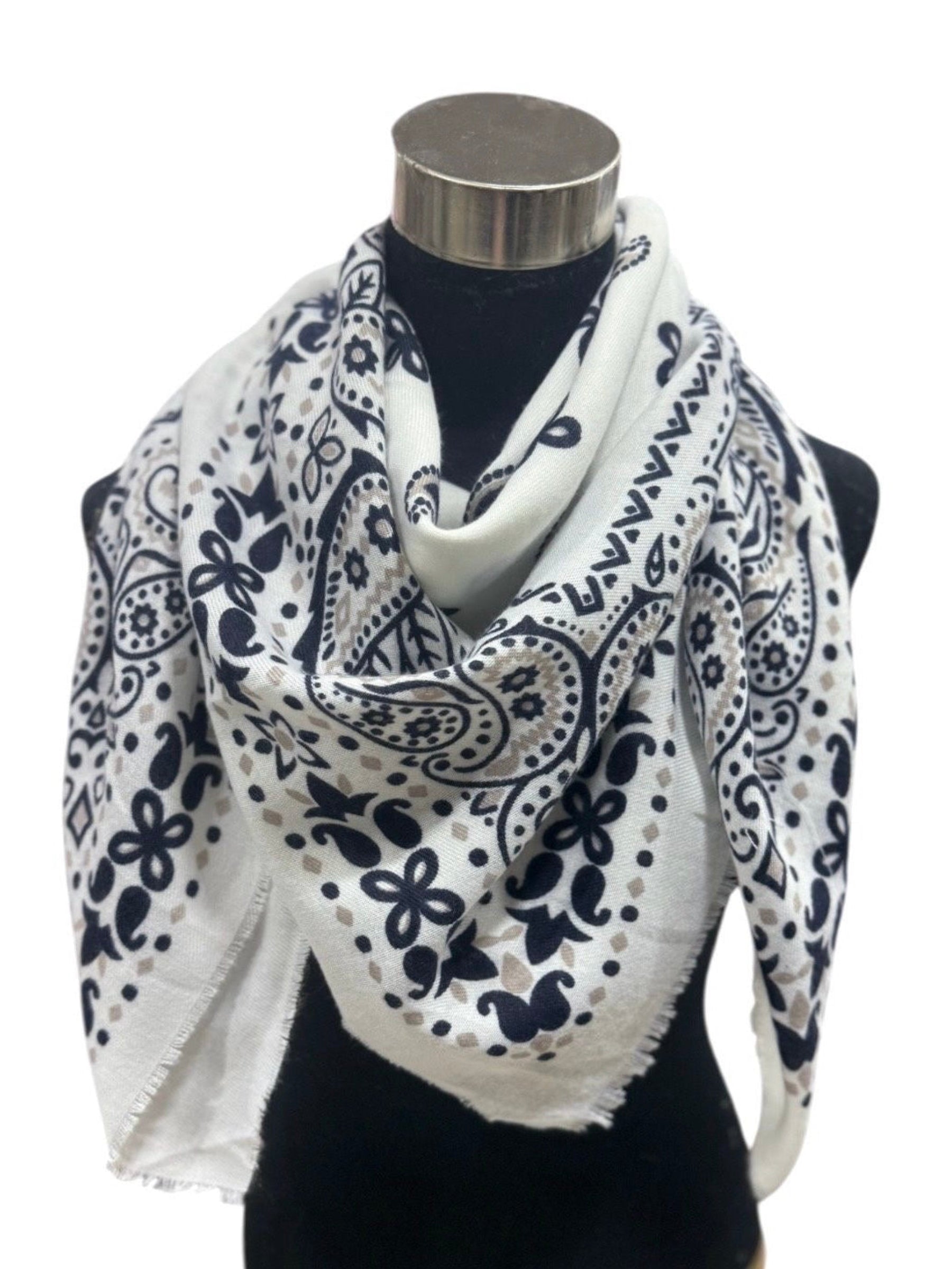 Paige - Paisley print square scarf