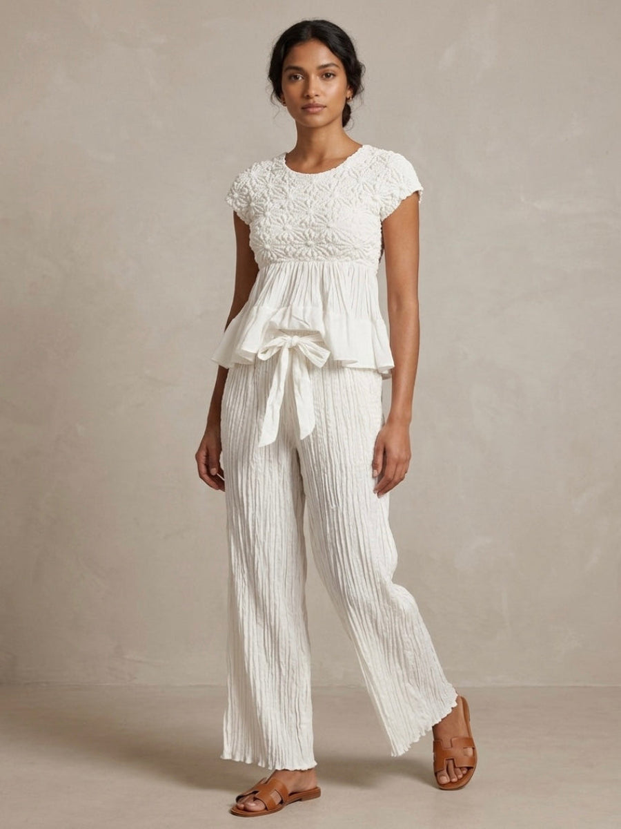 Mollie - Crinkle pleat top