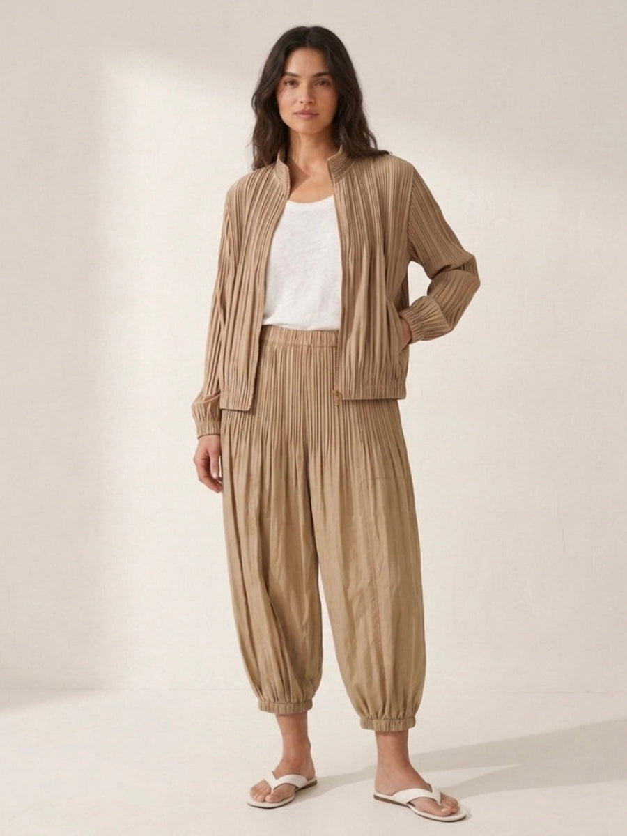 Christine - Pleated bomber jacket