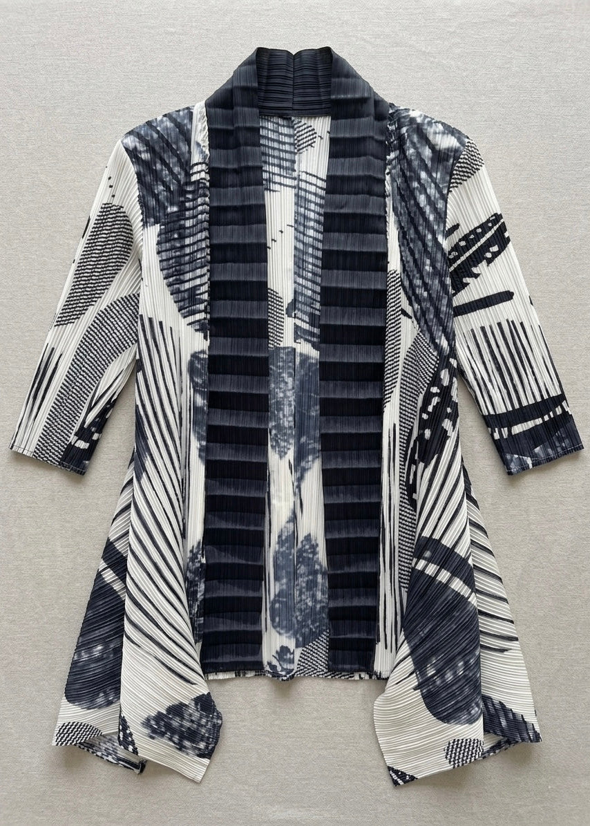 Merly -Printed e2e pleated jacket