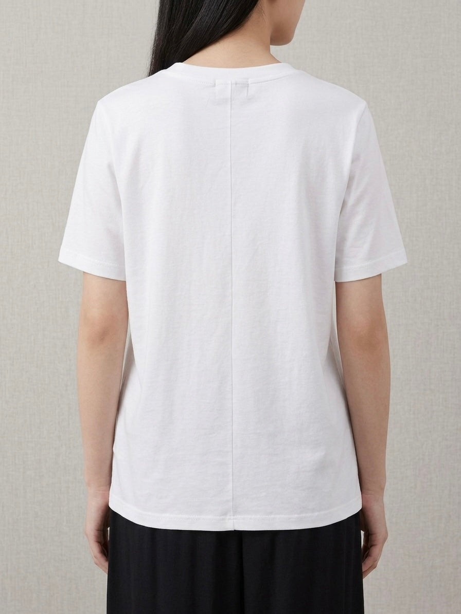 Lucia - Floral trim t.shirt