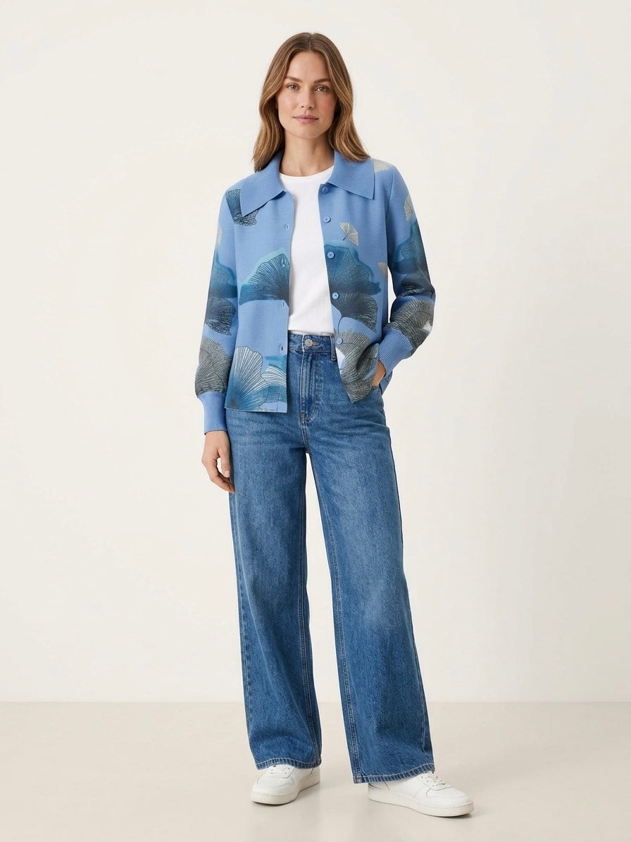 Marlyn - Pleated 3/4 sleeve jacket