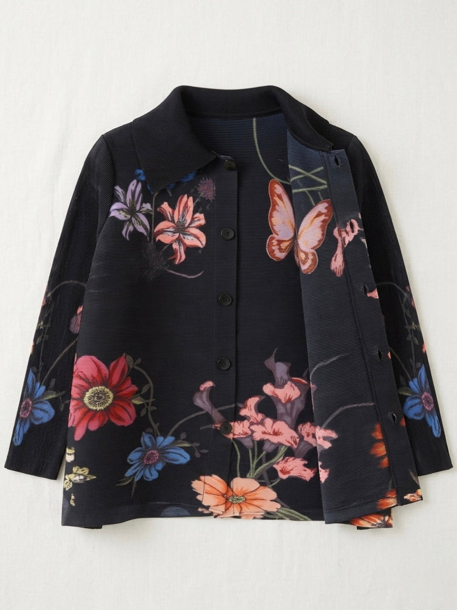 Monroe - Pleated print jacket