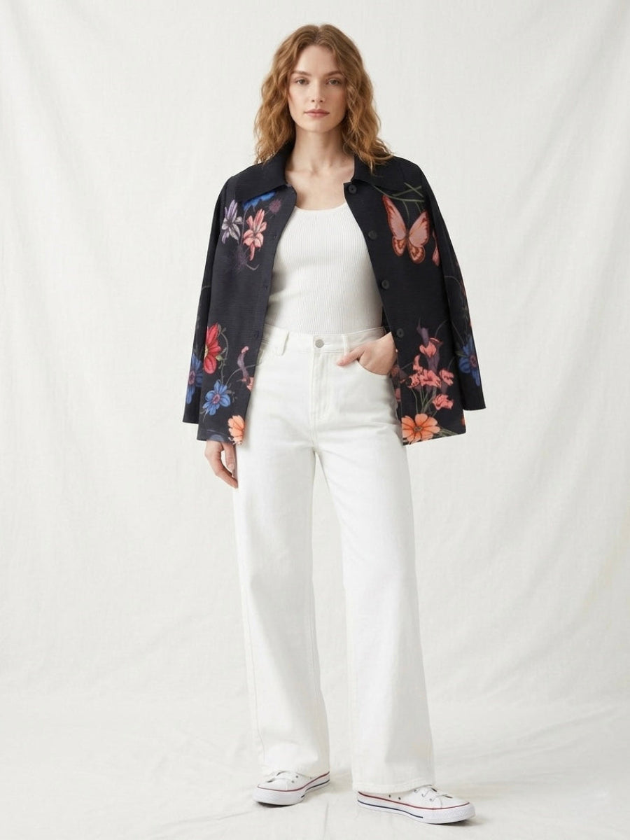 Monroe - Pleated print jacket