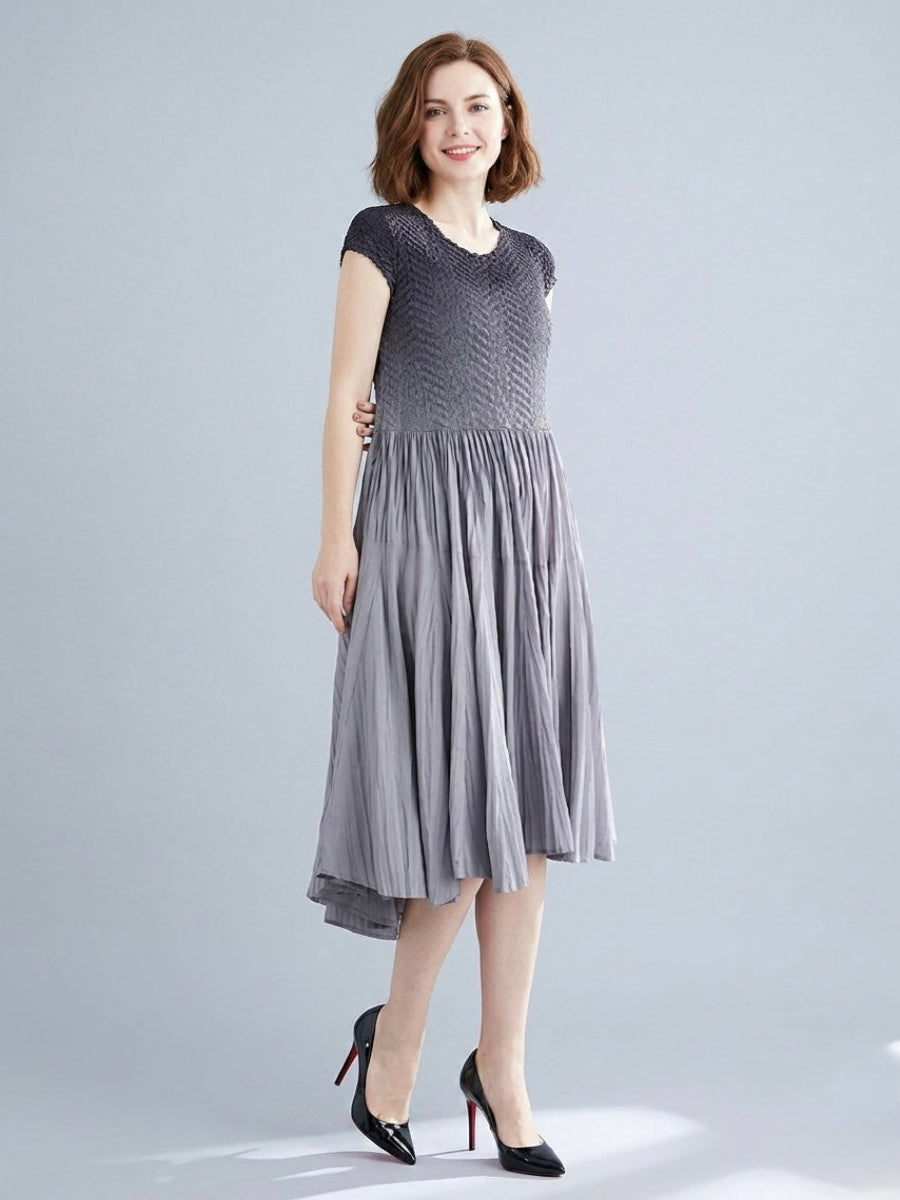 Marlin - Gradient pleated dress