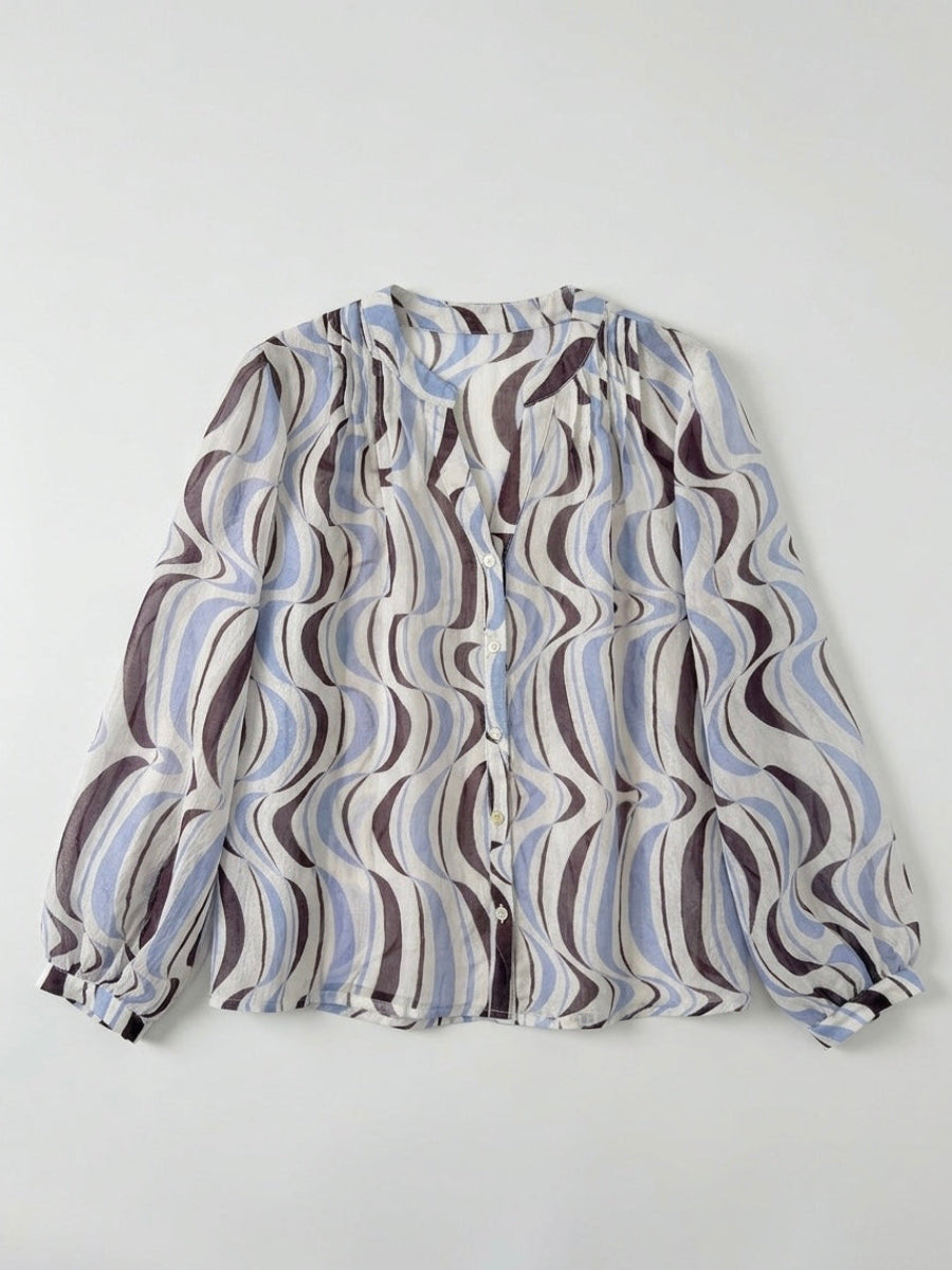 Jennah - Silk blend printed top