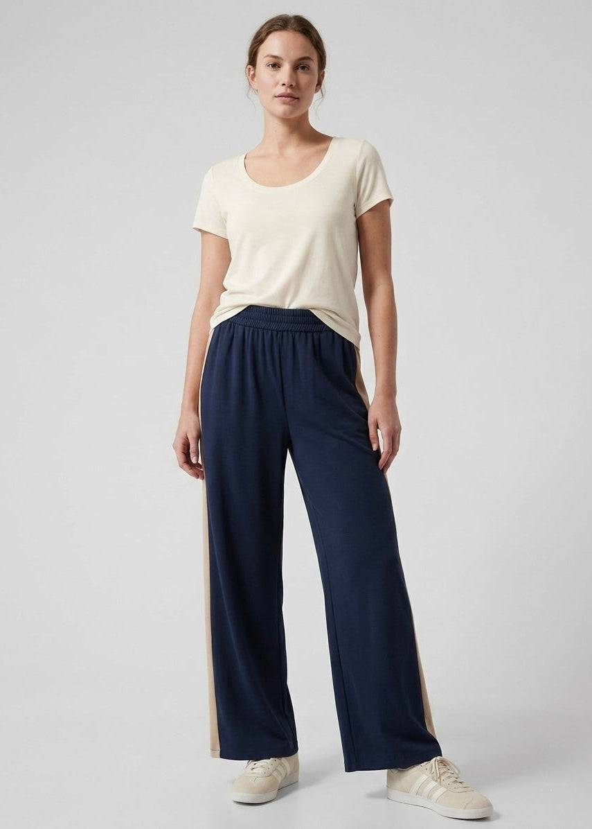 Matilda - Side stripe crepe trouser