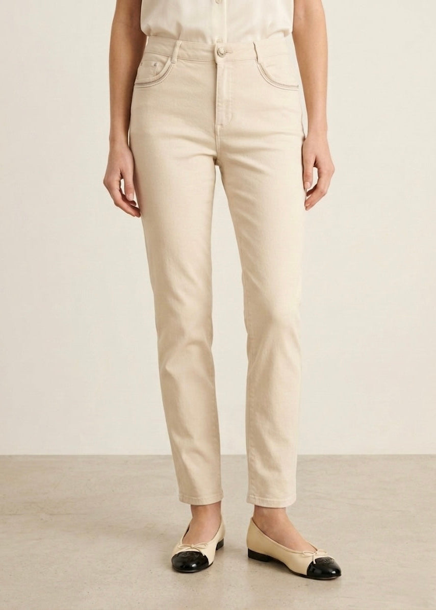 Frances stone straight leg stretch cotton jean