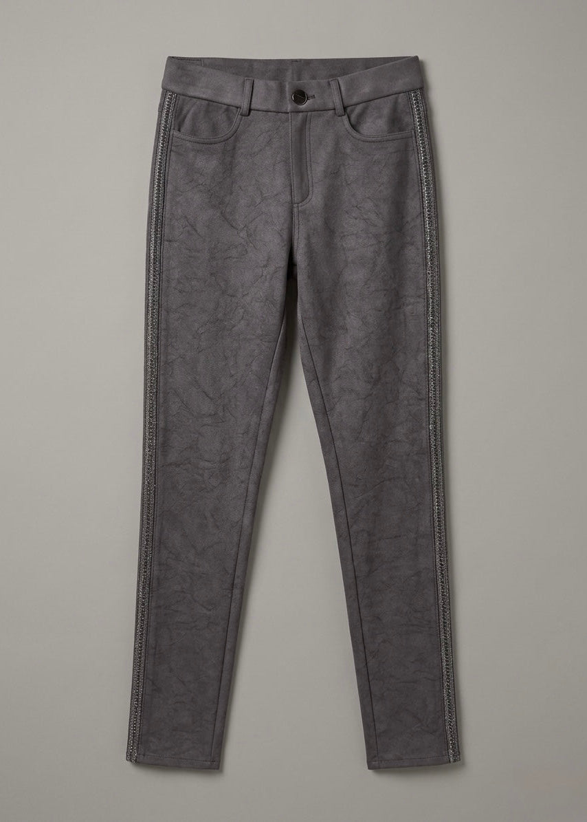 Scarlett grey straight leg stretch trouser