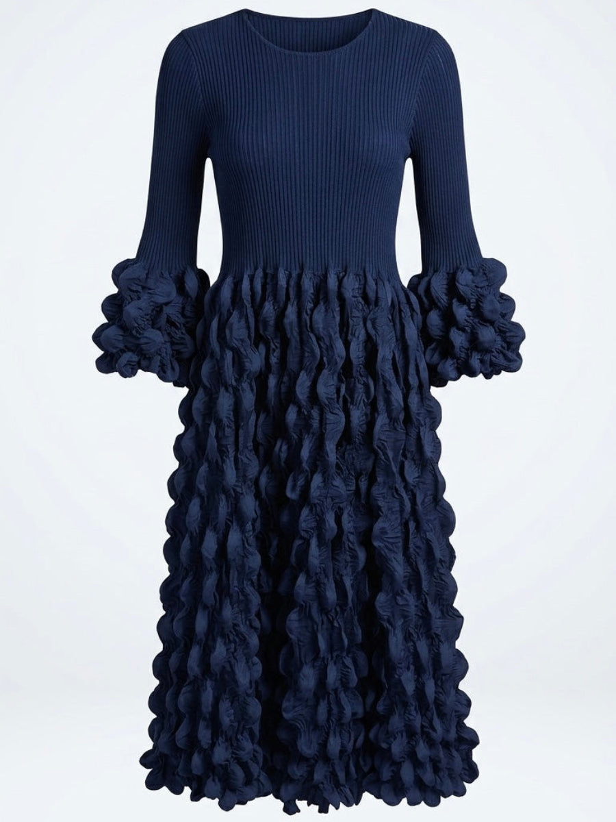 Marsha - Bubble pleat dress