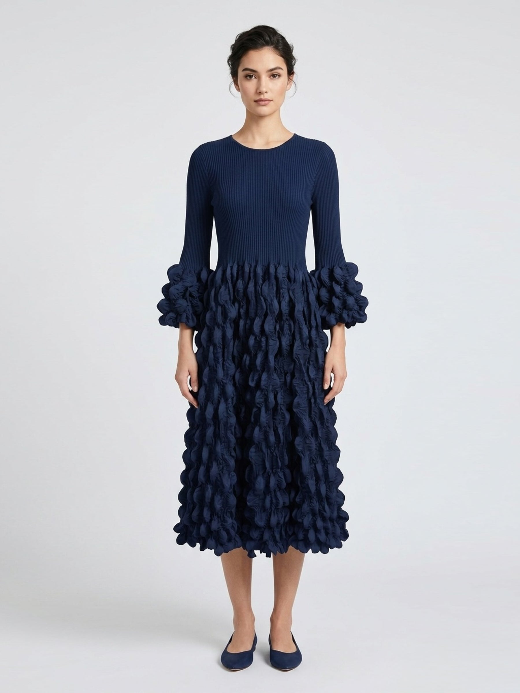 Marsha - Bubble pleat dress