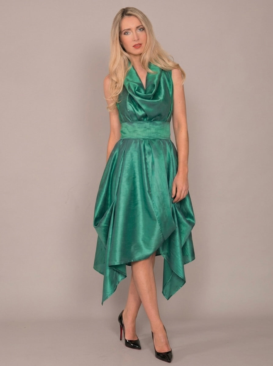 Bethany - Taffeta plain dress