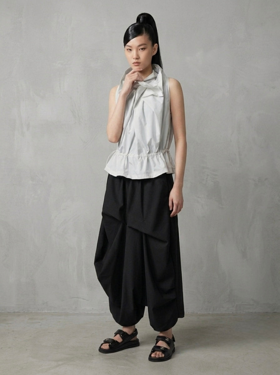 Rae - Taffeta gathered blouse