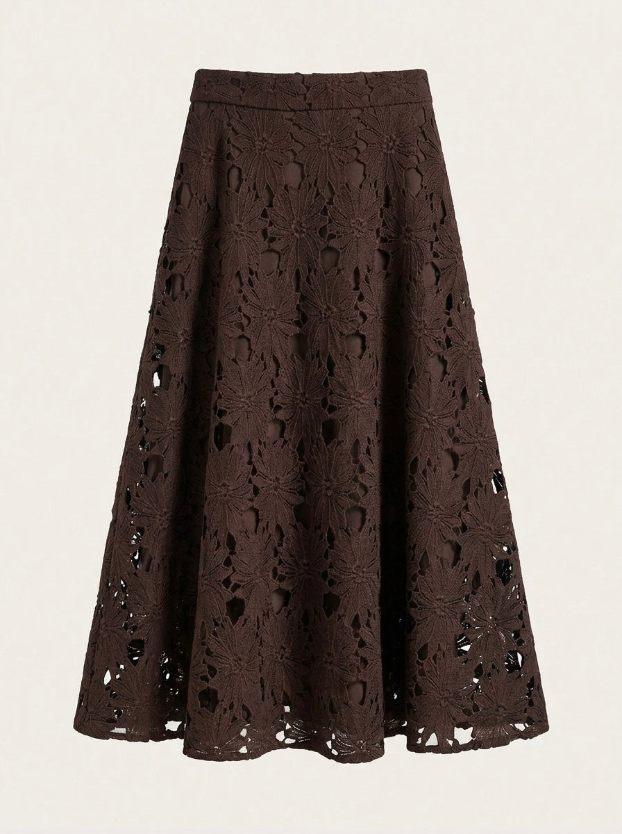 Clarice - Lined lace skirt