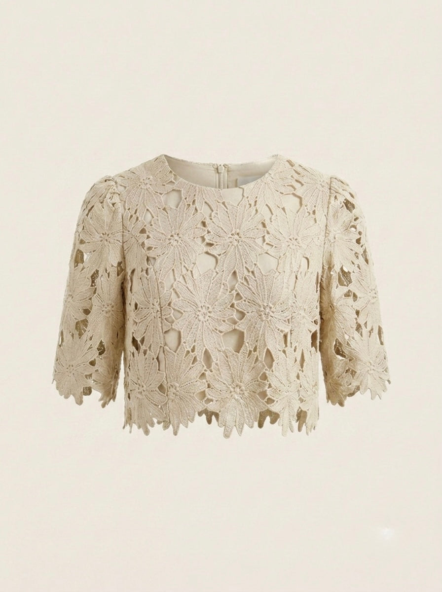 Clarice - Lined lace top