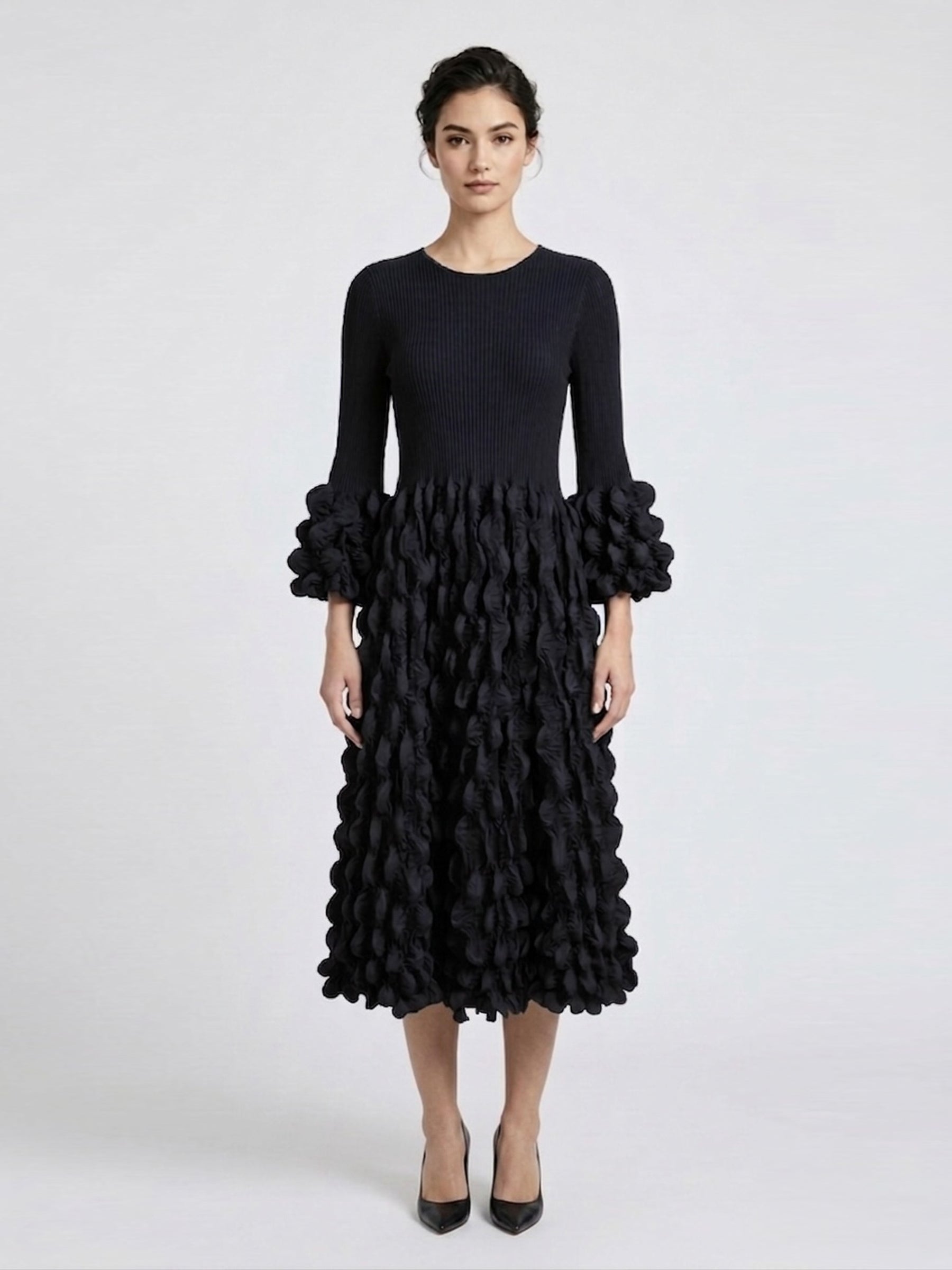 Marsha - Bubble pleat dress