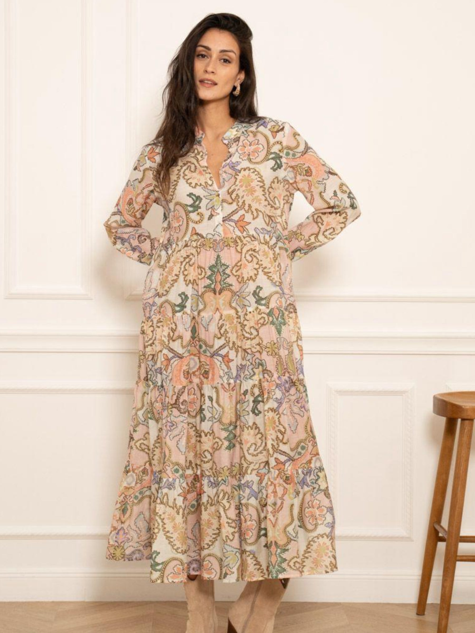 Jennah - Silk blend maxi dress