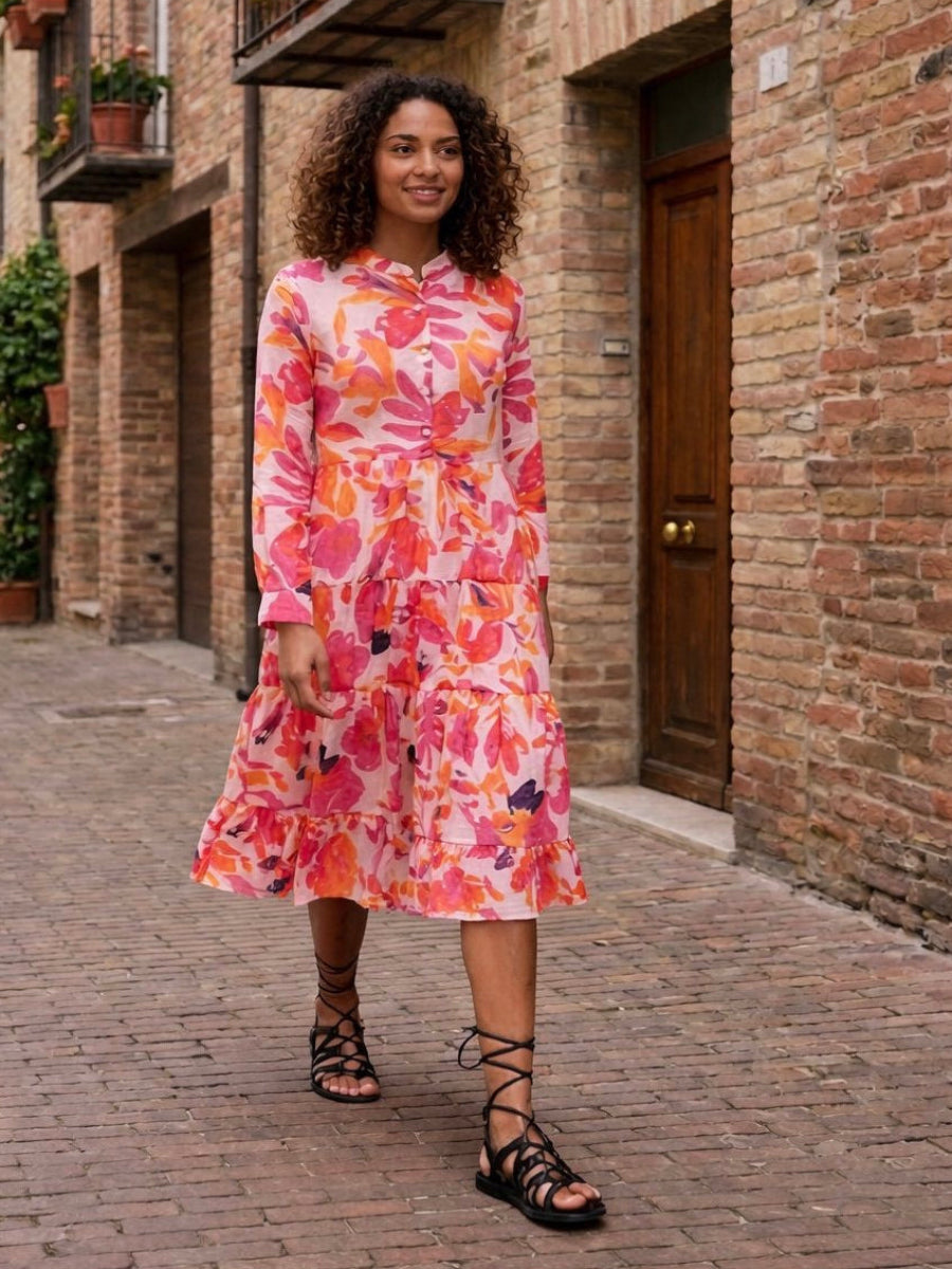 Jennah - Silk blend midi dress