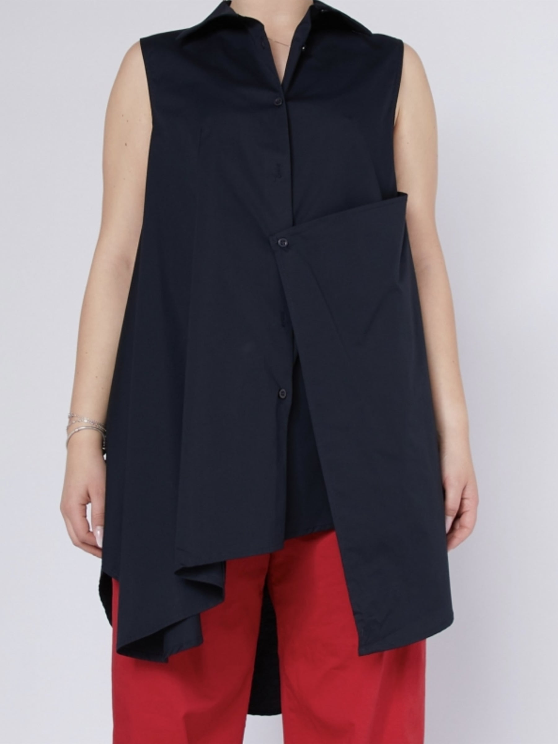 Manila - asymmetric wrap shirt