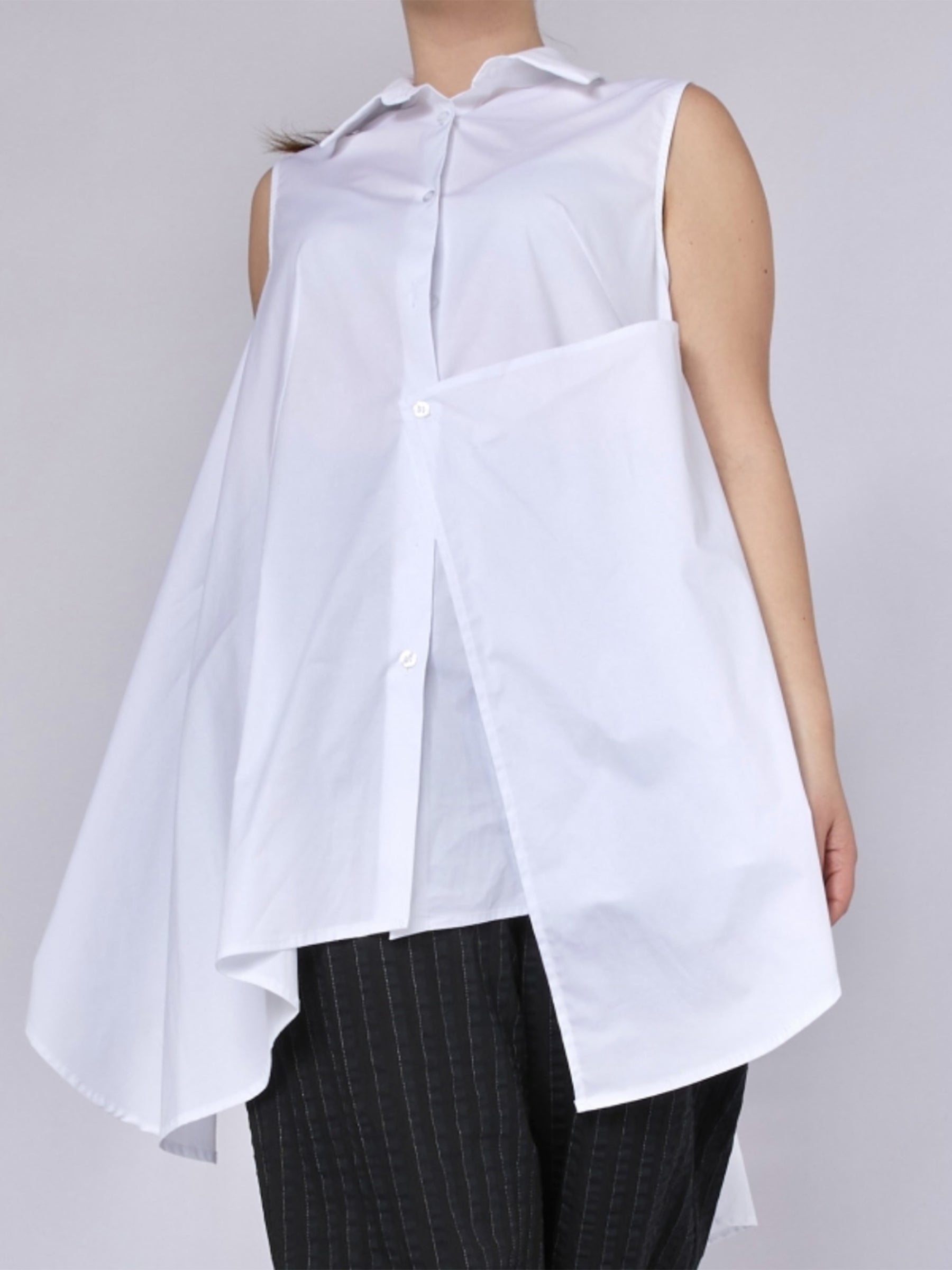 Manila - asymmetric wrap shirt