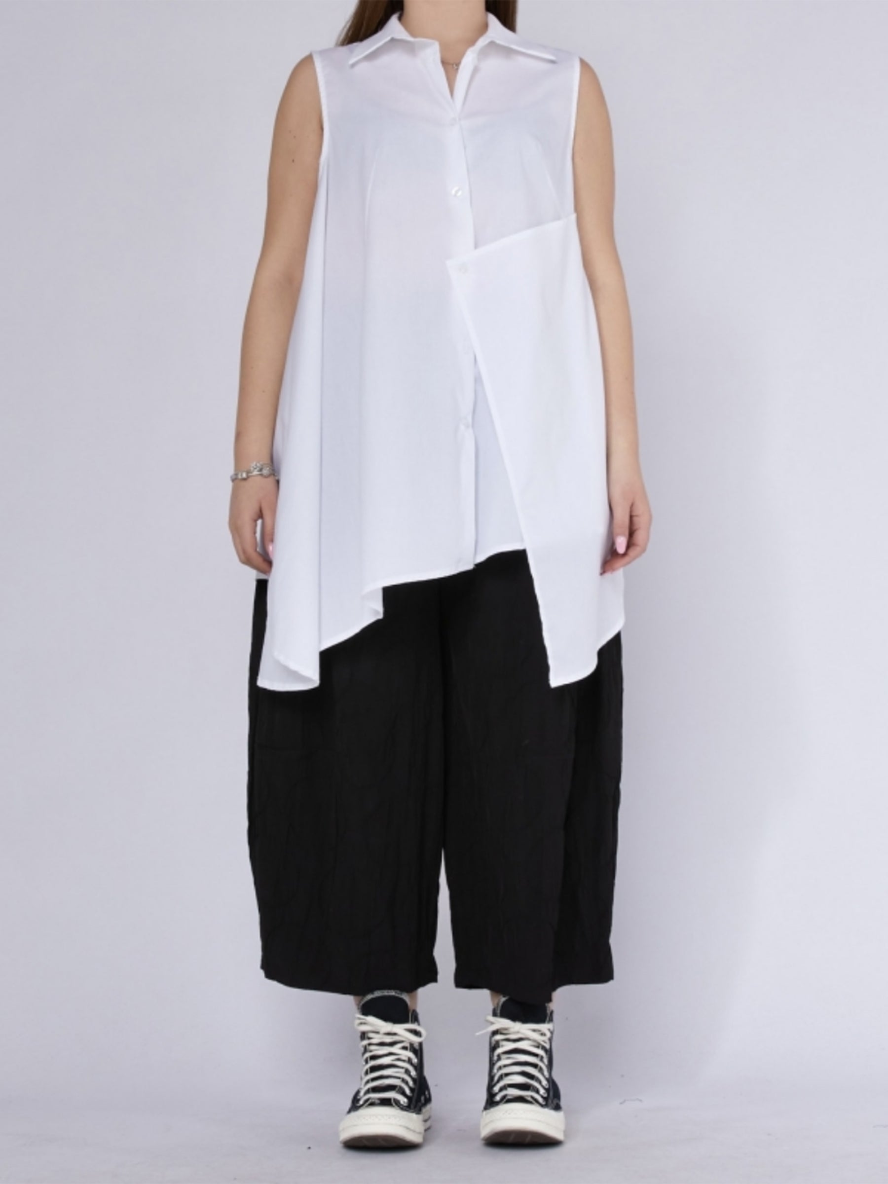Manila - asymmetric wrap shirt