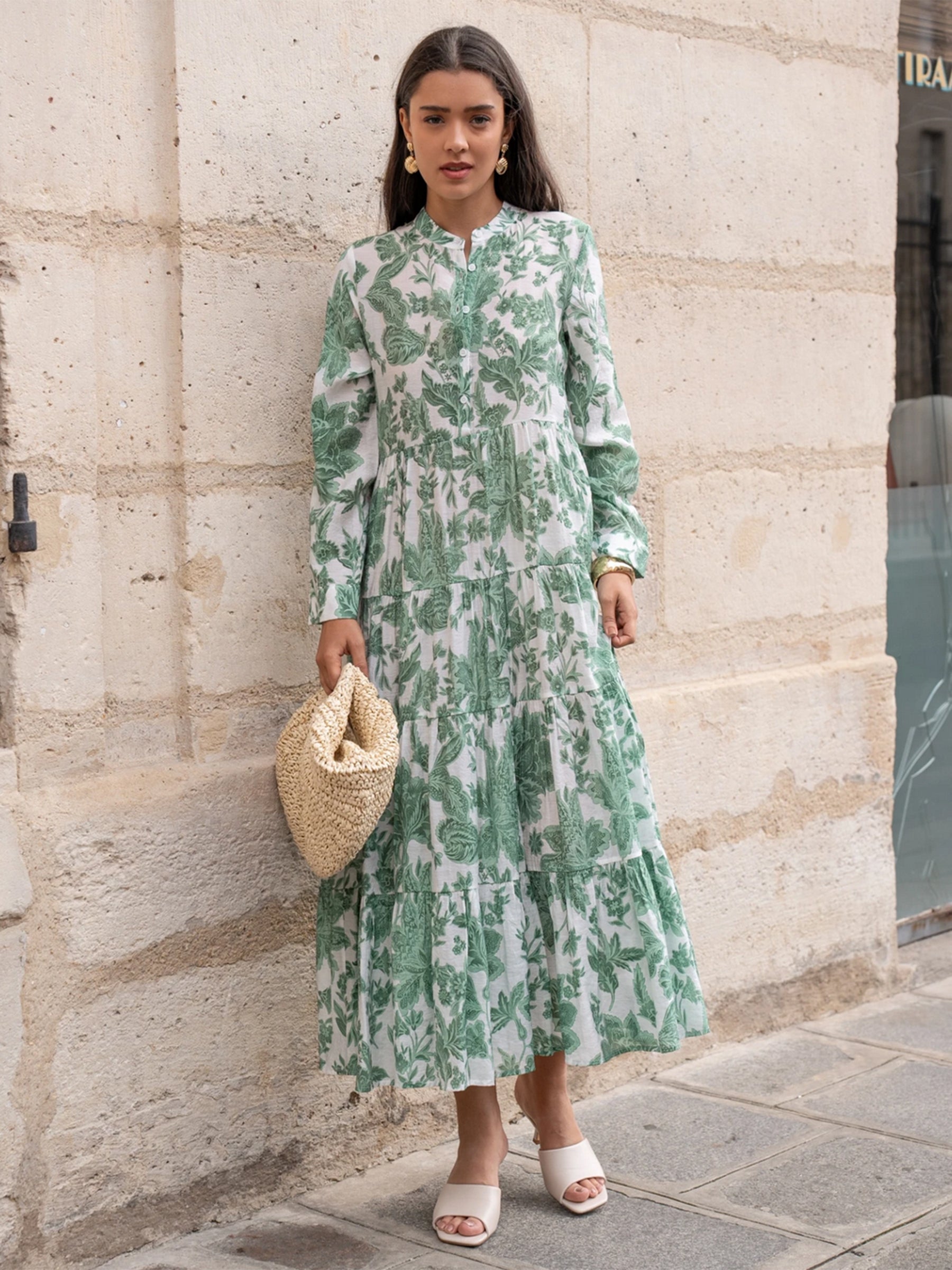 Jennah - Silk blend printed maxi dress