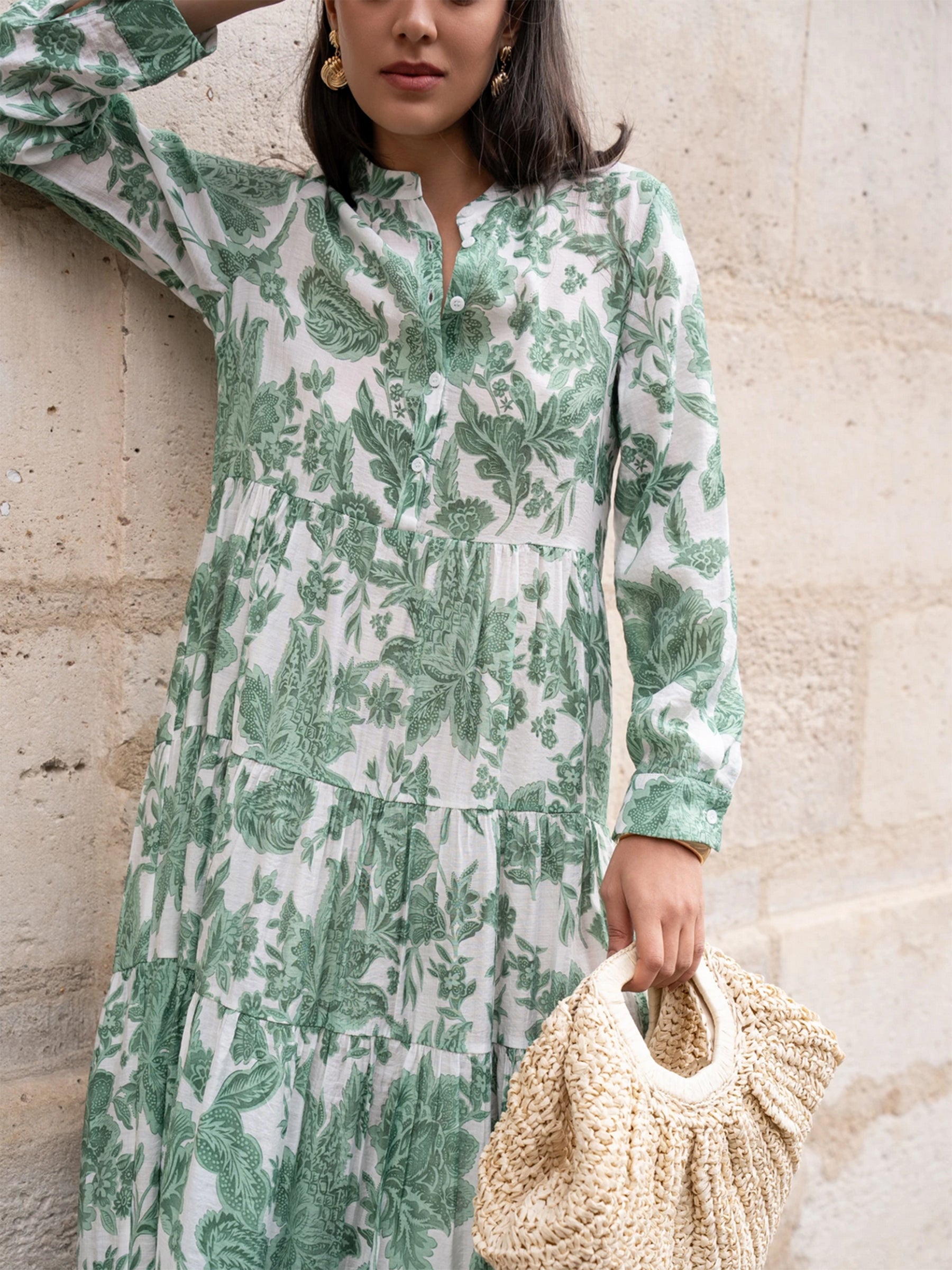 Jennah - Silk blend printed maxi dress