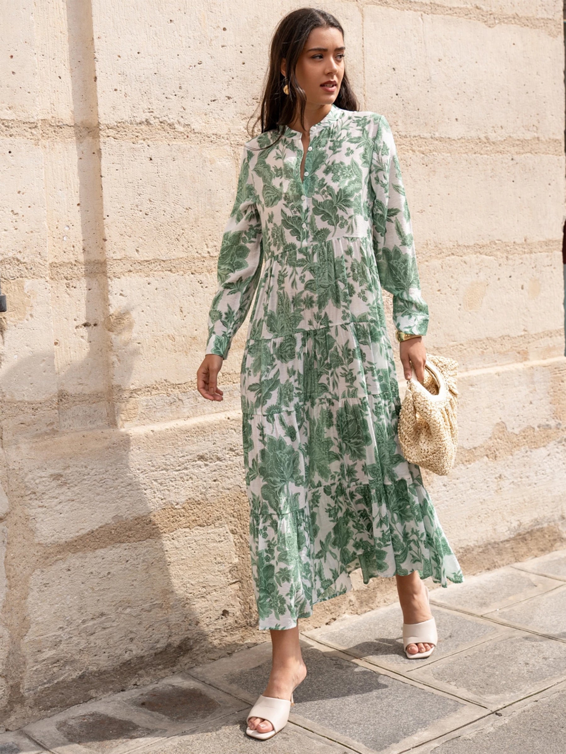 Jennah - Silk blend printed maxi dress