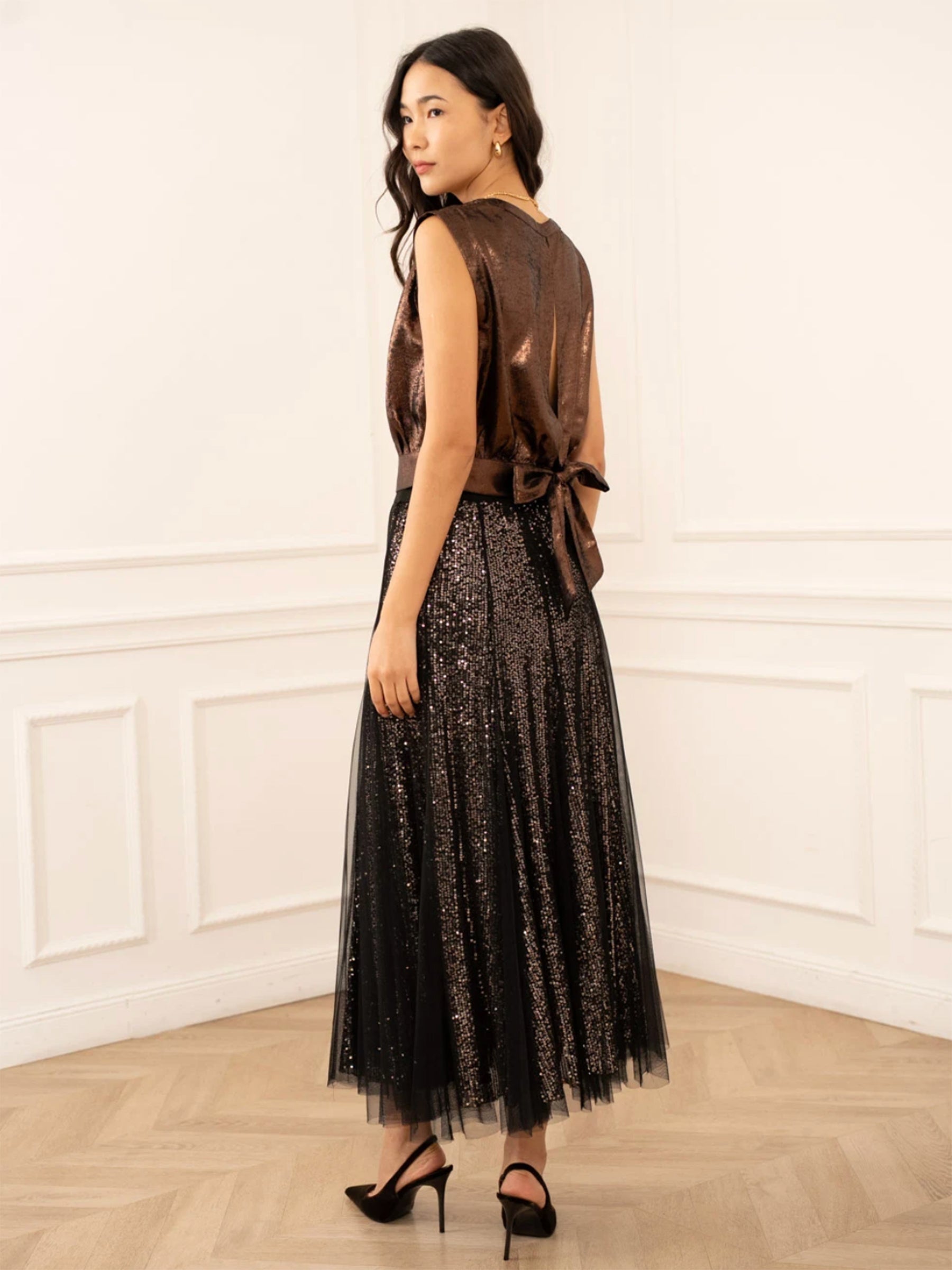 Stella - Sequin lined tulle skirt