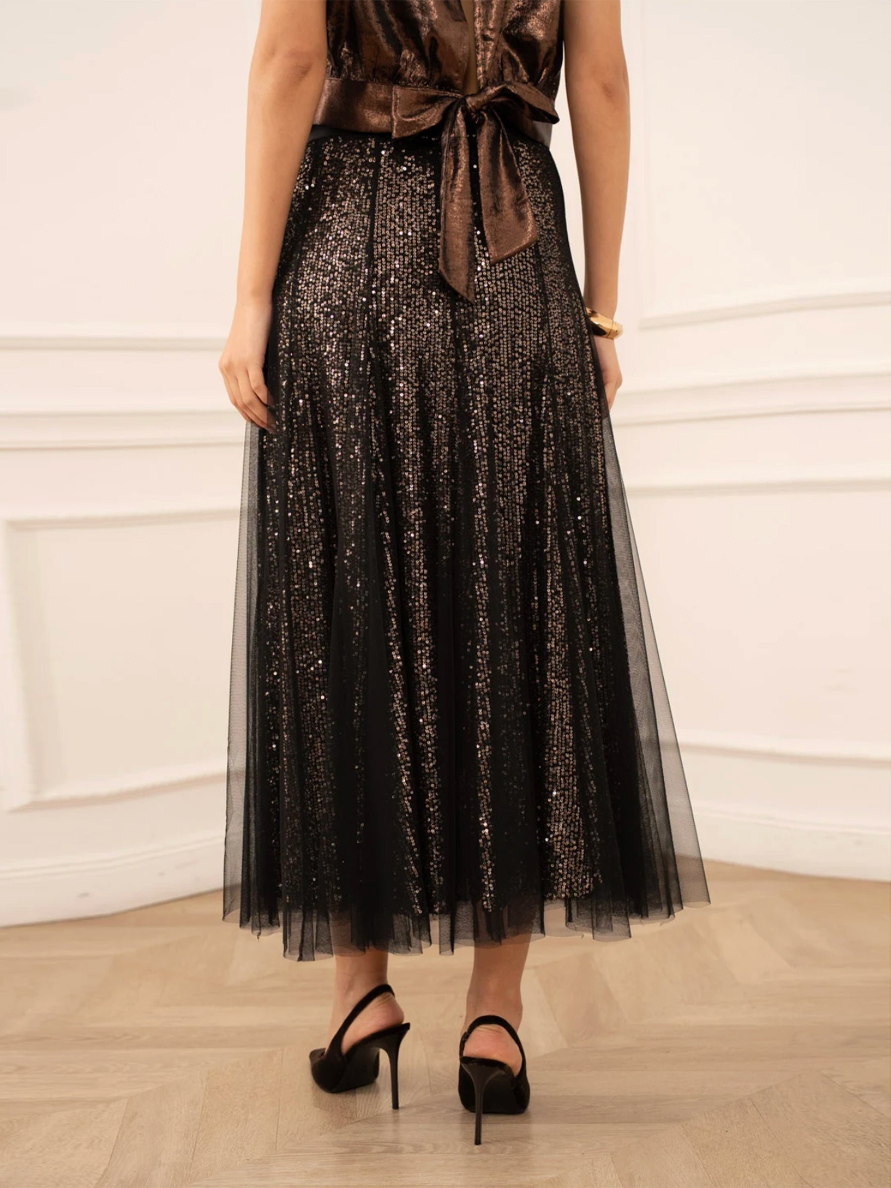 Stella - Sequin lined tulle skirt