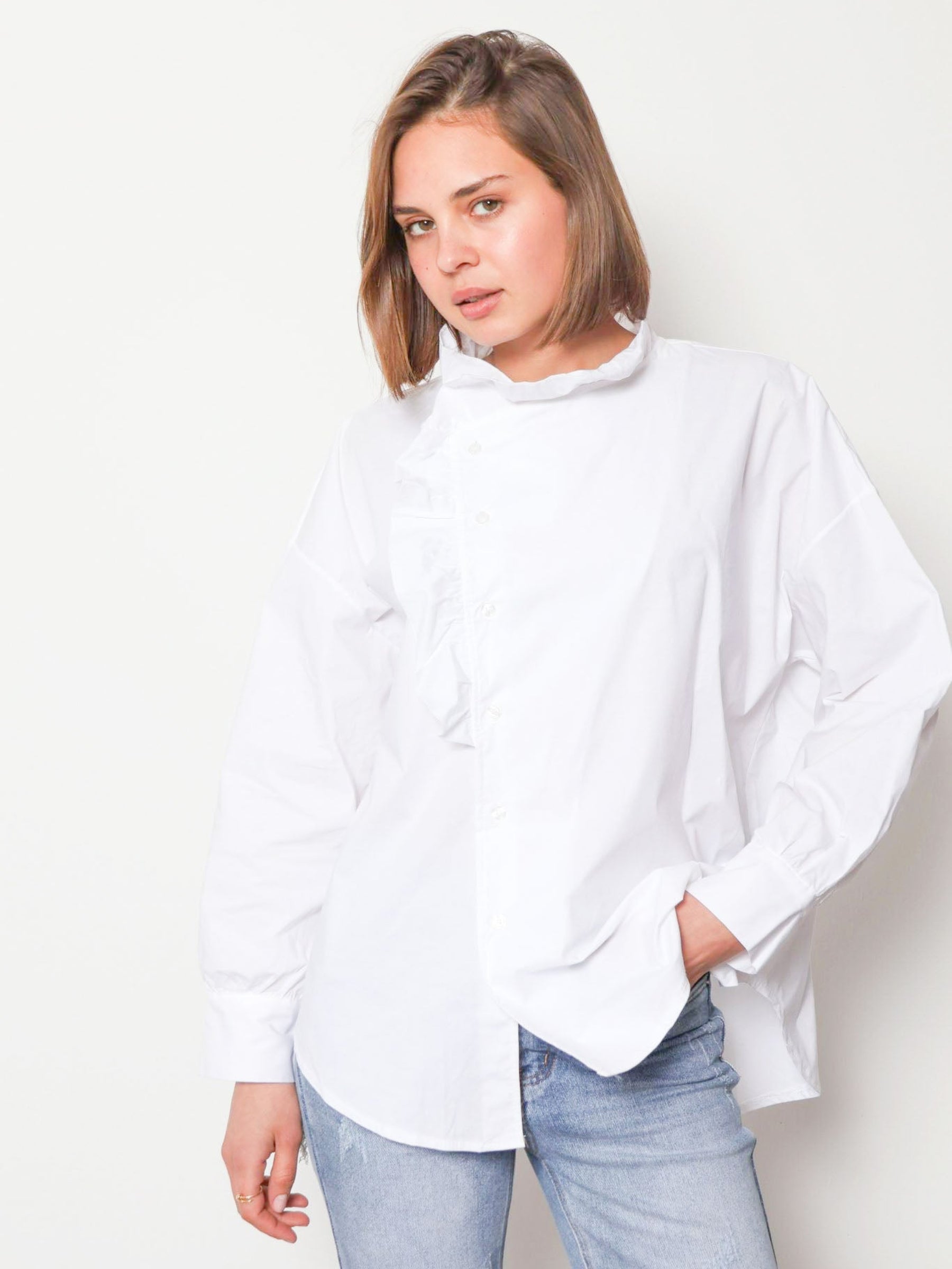 Chelsea - Frill trim shirt