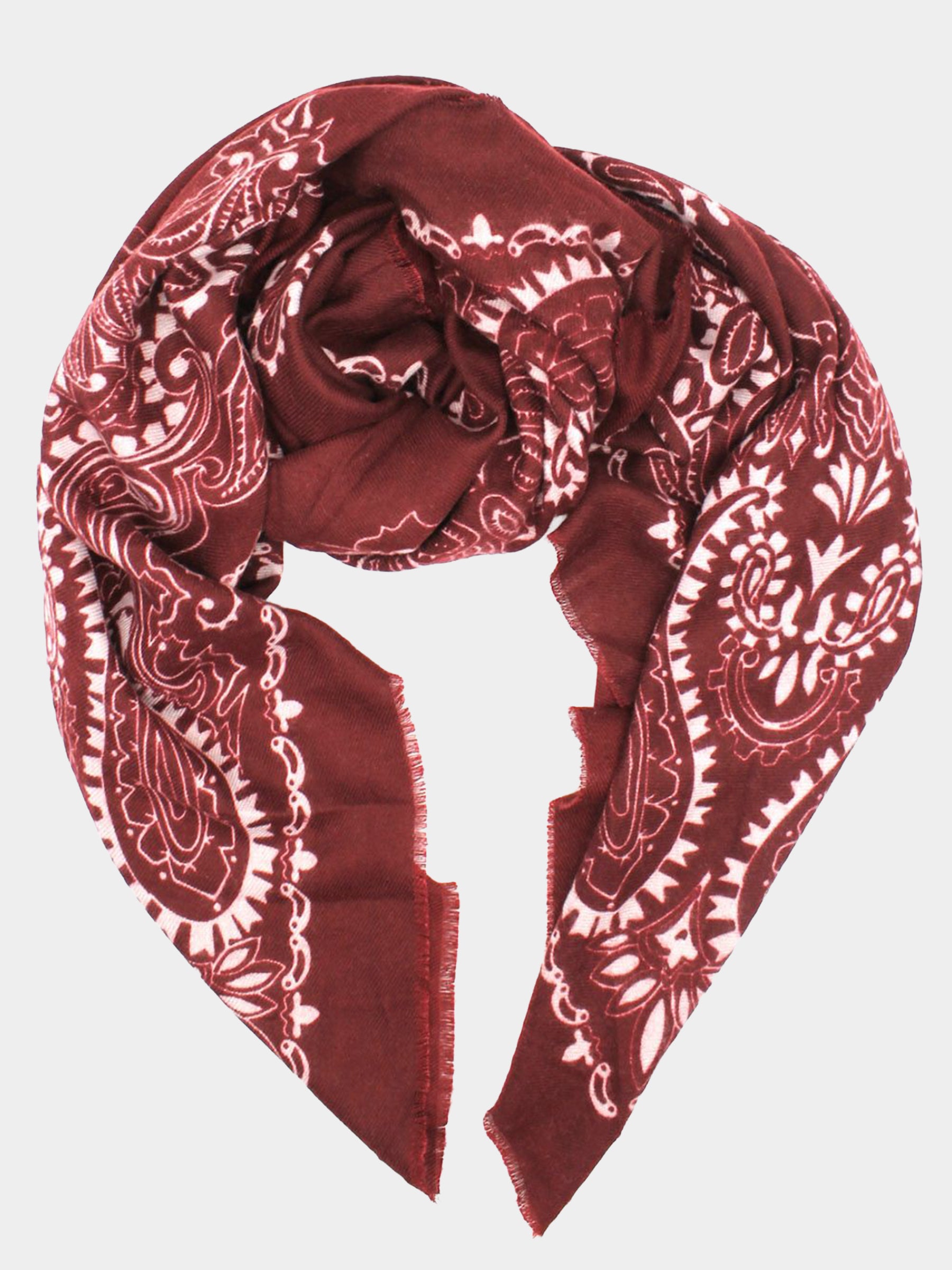 Paige - Paisley print scarf Burgundy