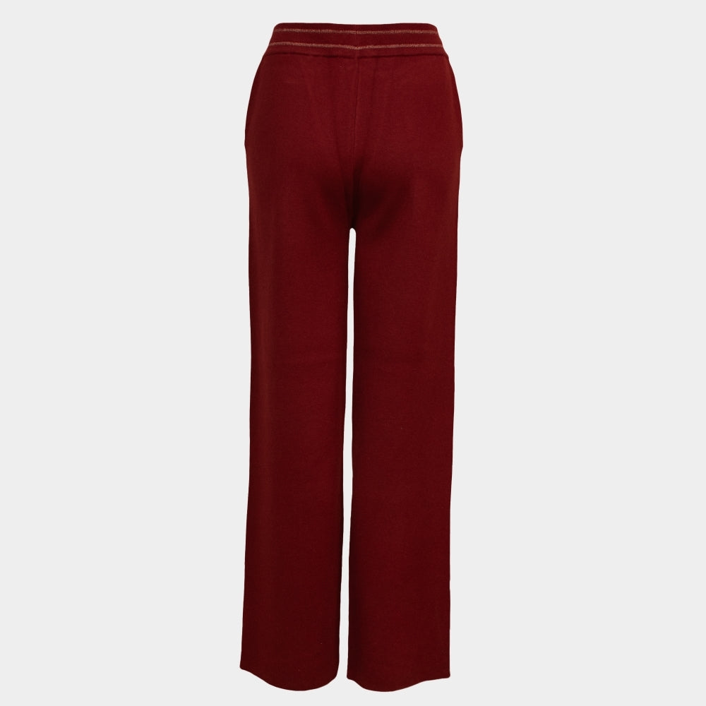 Tillie seam front knit trouser Wine