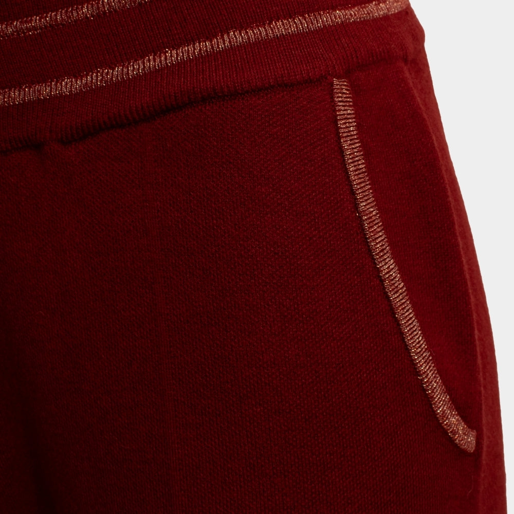 Tillie seam front knit trouser Wine