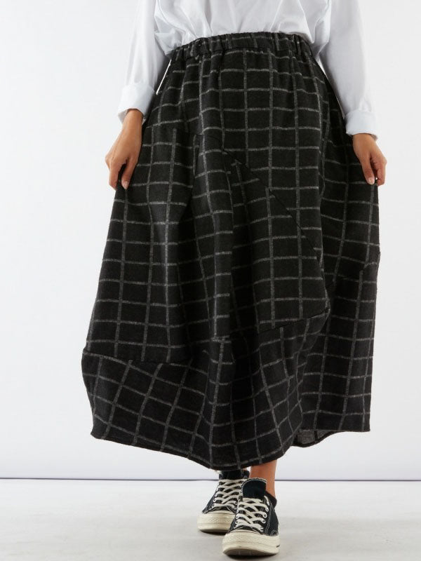 Penelope - Checked cocoon skirt