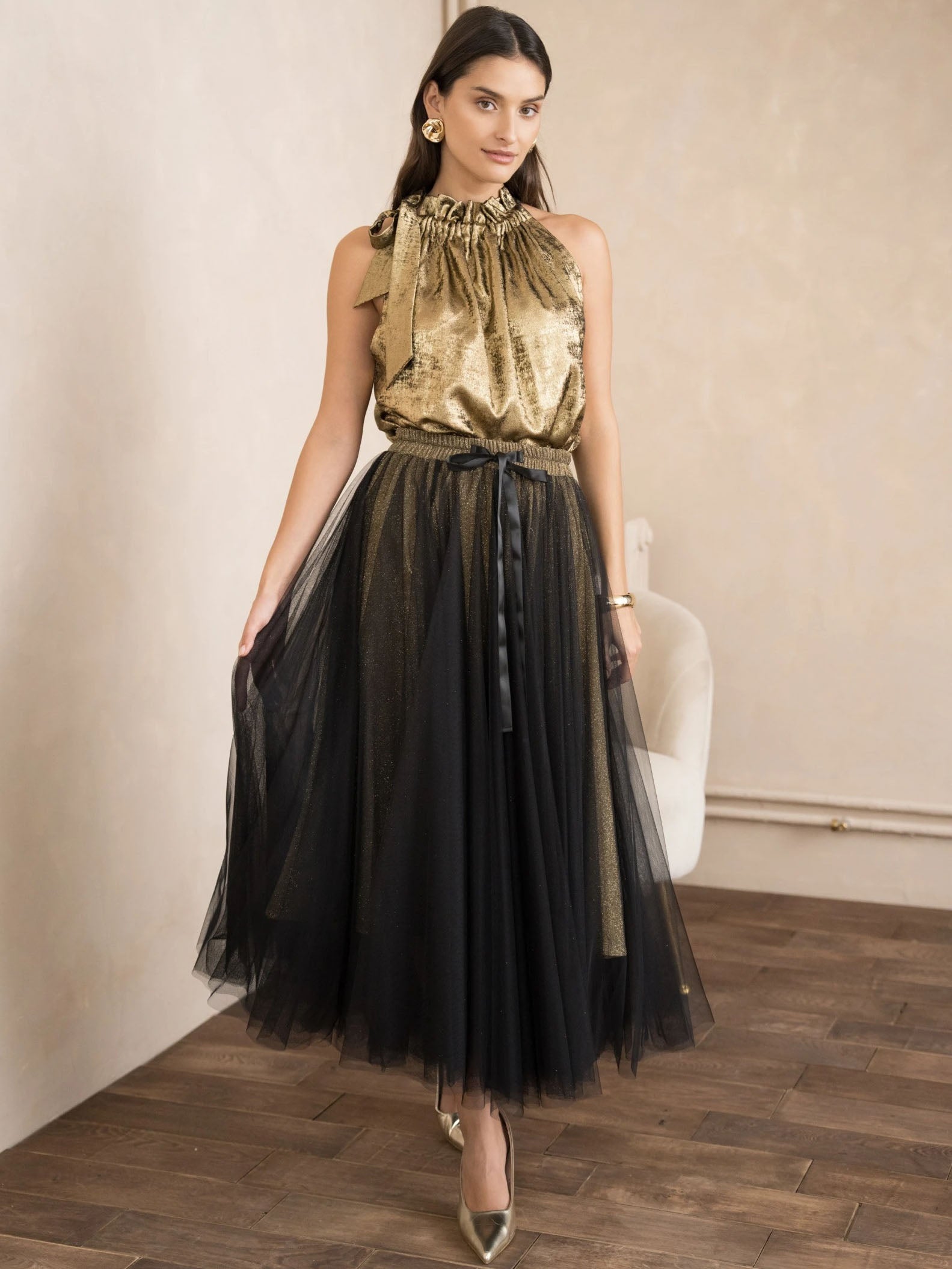 Caprice - Glitter lined tulle skirt