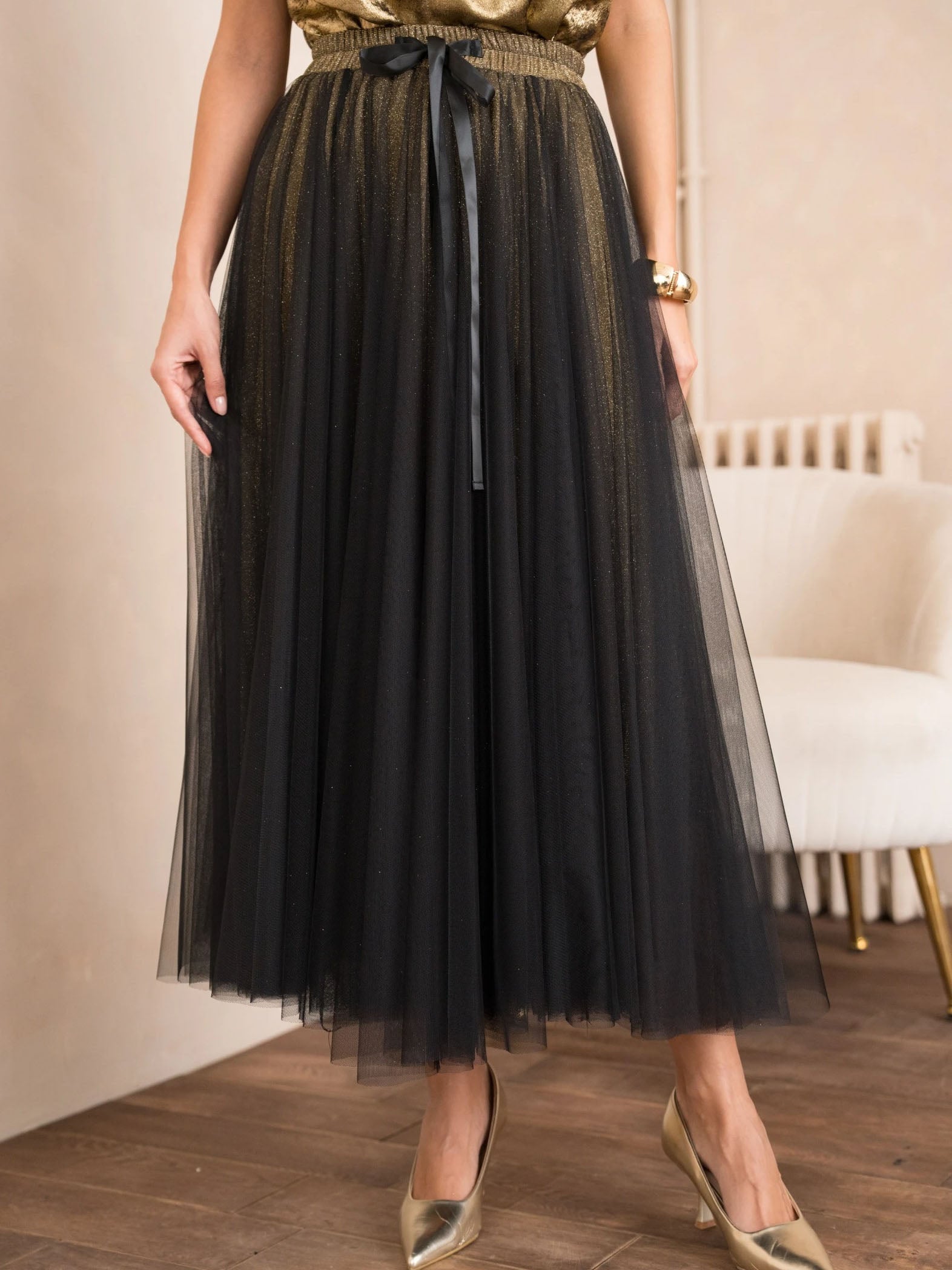 Caprice - Glitter lined tulle skirt