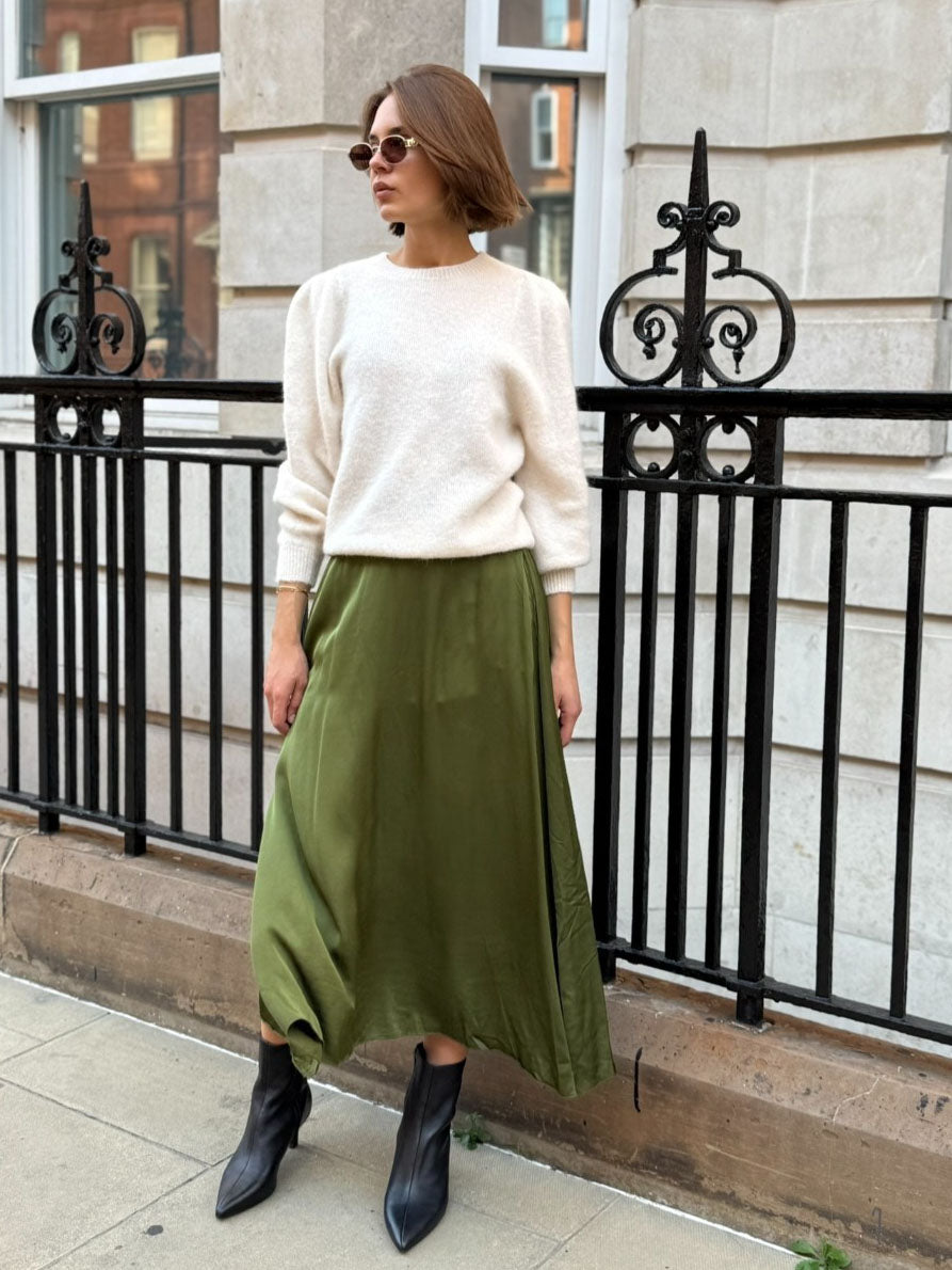 Anni - Puff sleeve jumper Cream